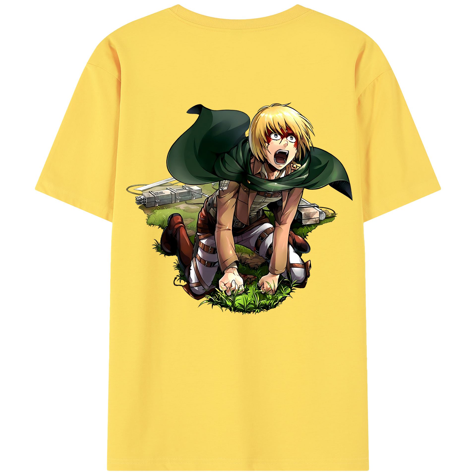（画像用） 進撃の巨人 アルミン·アルレルト Attack on Titan Armin Arlert 綿100％半袖Tシャツ（背面プリント）