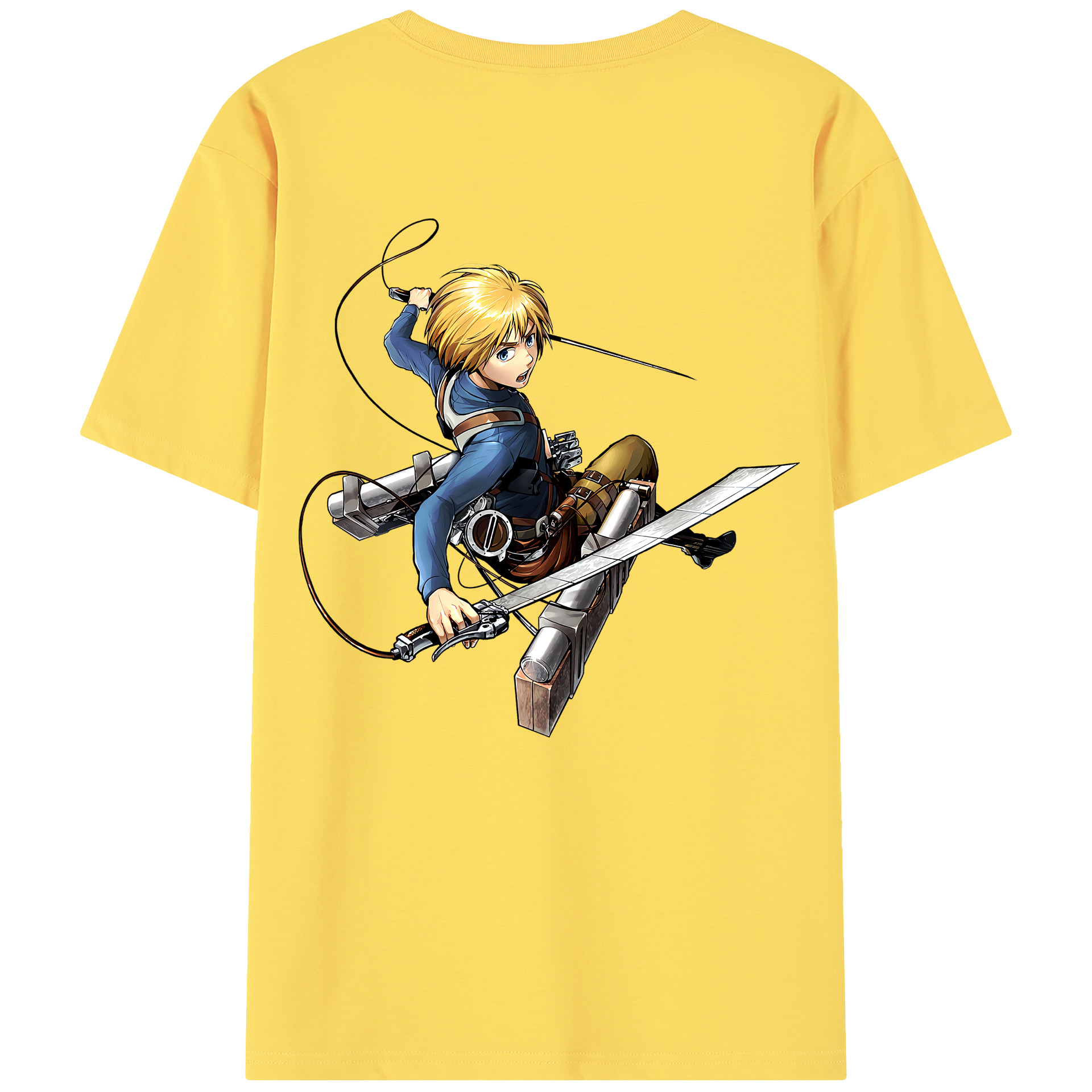 （画像用） 進撃の巨人 アルミン·アルレルト Attack on Titan Armin Arlert 綿100％半袖Tシャツ（背面プリント）
