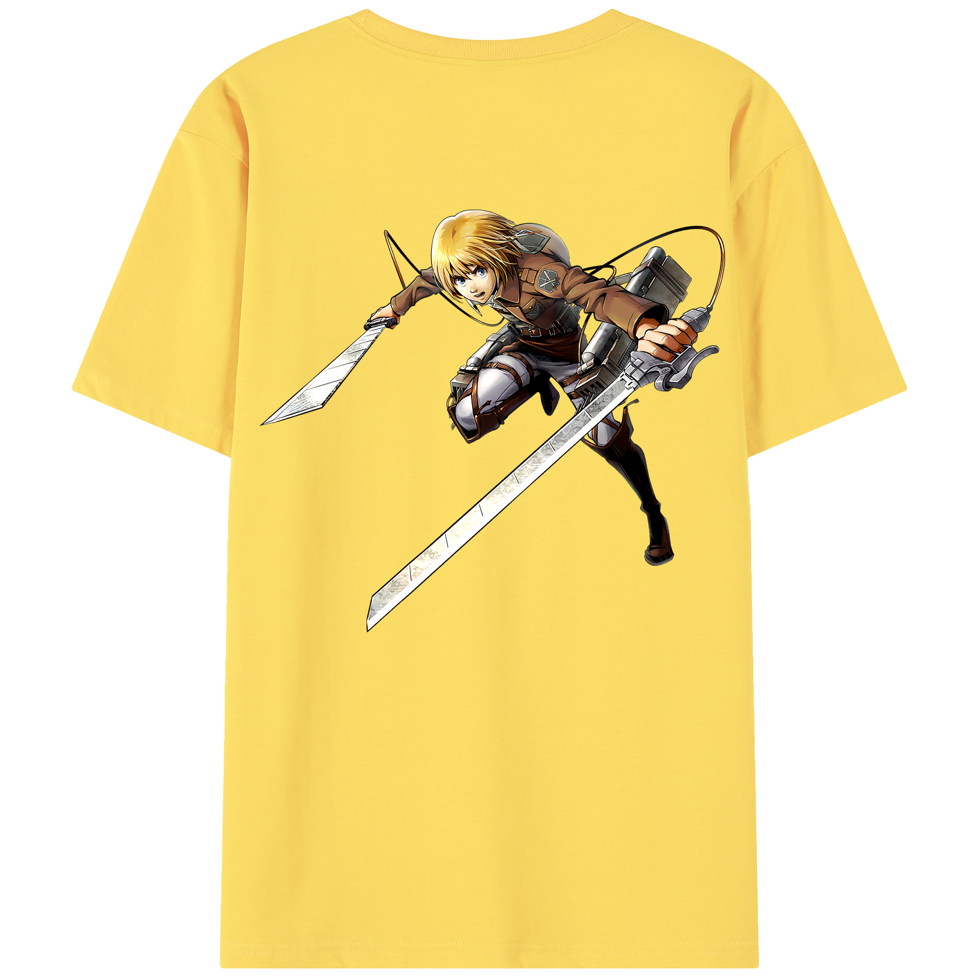 （画像用） 進撃の巨人 アルミン·アルレルト Attack on Titan Armin Arlert 綿100％半袖Tシャツ（背面プリント）