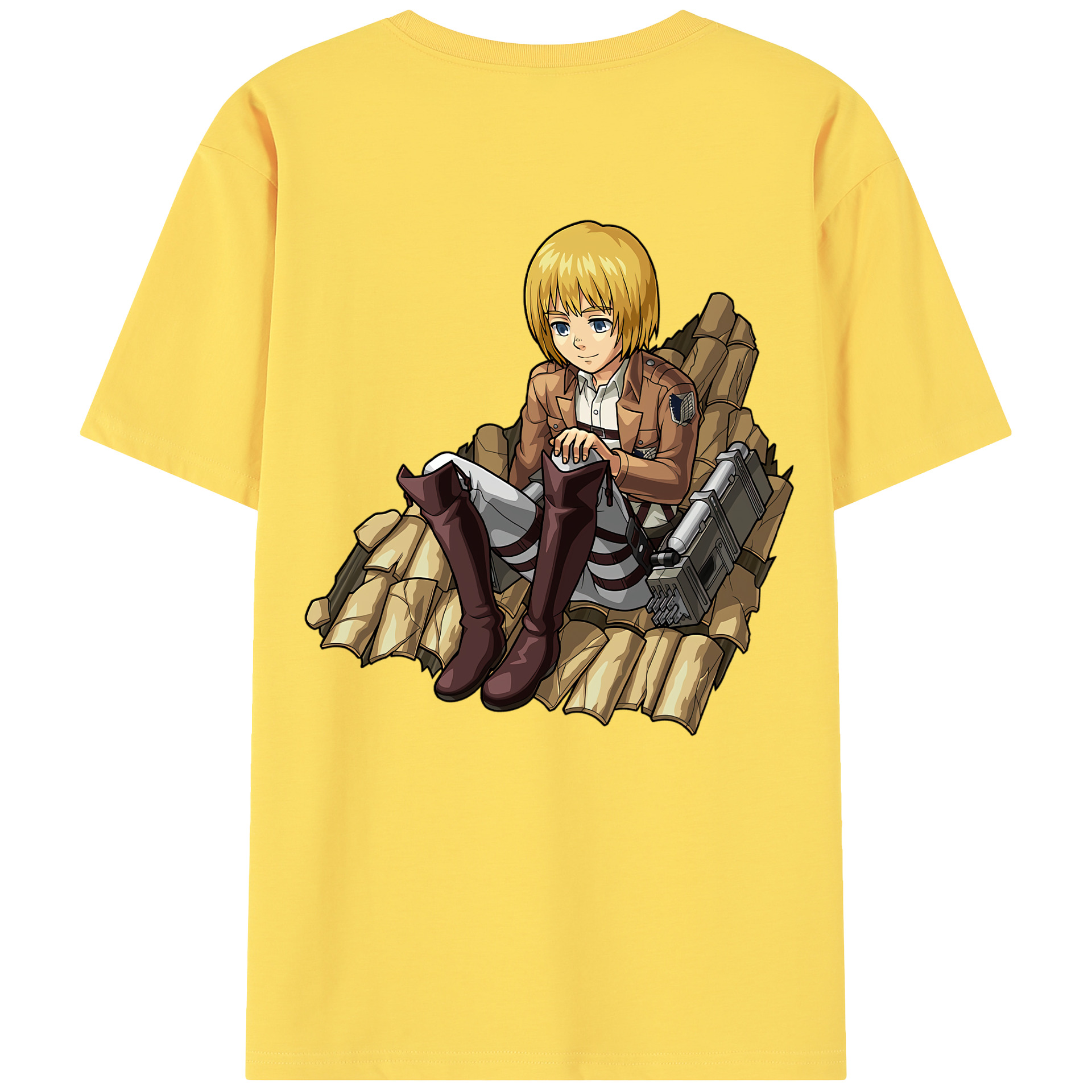 （画像用） 進撃の巨人 アルミン·アルレルト Attack on Titan Armin Arlert 綿100％半袖Tシャツ（背面プリント）