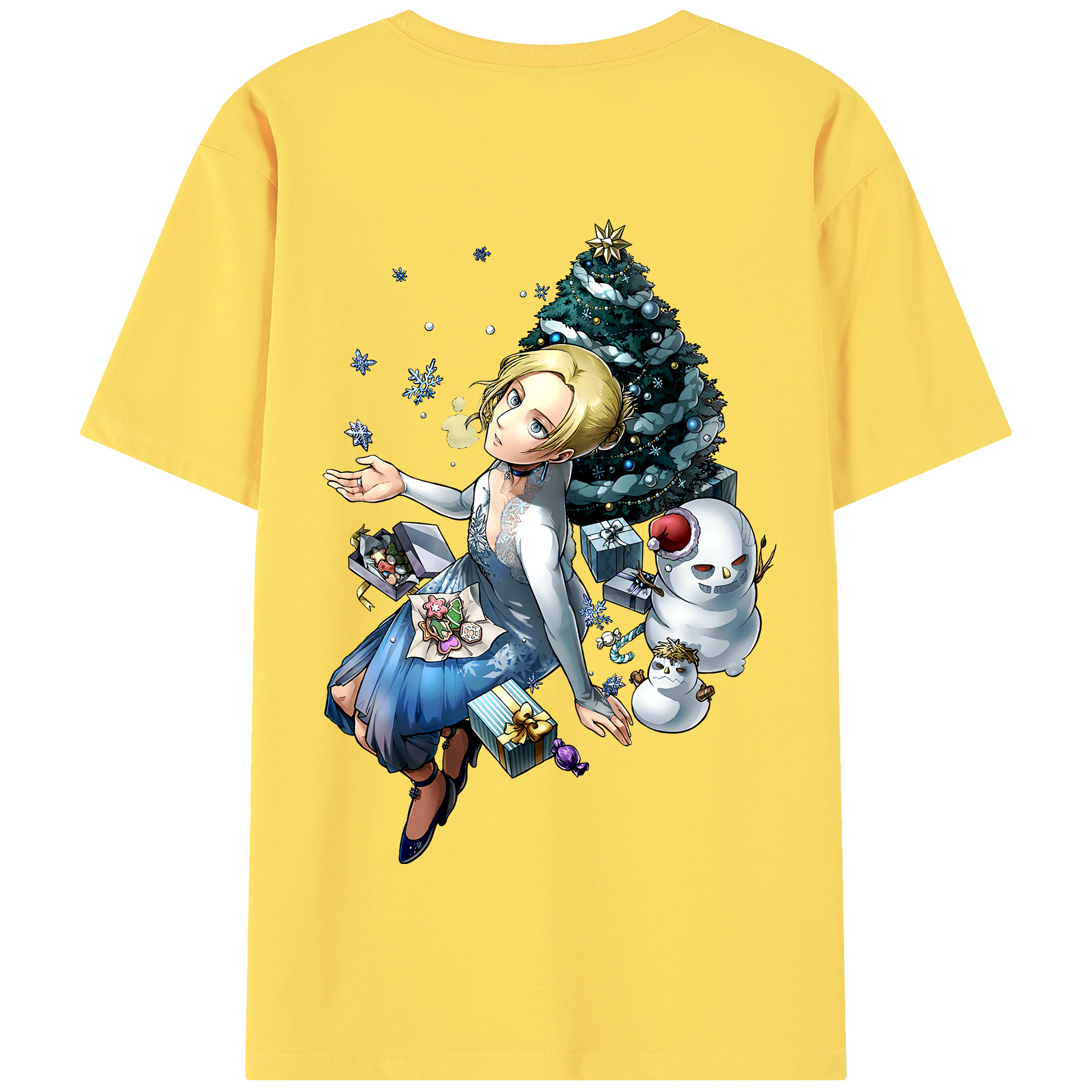 （画像用） 進撃の巨人 アニ・レオンハート Attack on Titan Annie Leonhart 綿100％半袖Tシャツ（背面プリント）