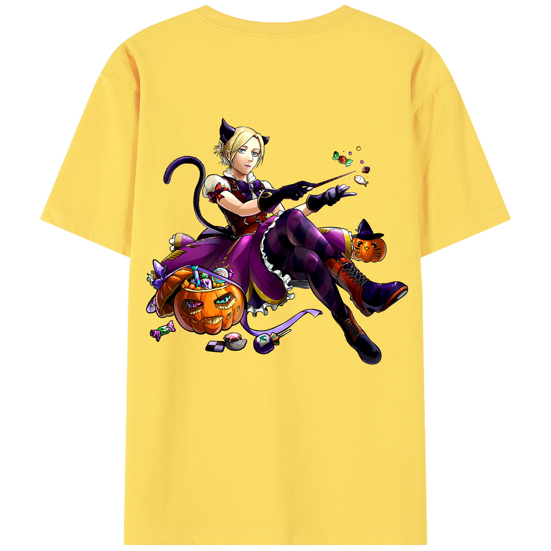 （画像用） 進撃の巨人 アニ・レオンハート Attack on Titan Annie Leonhart 綿100％半袖Tシャツ（背面プリント）
