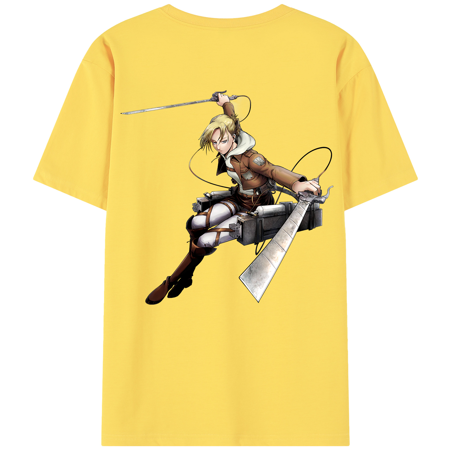 （画像用） 進撃の巨人 アニ・レオンハート Attack on Titan Annie Leonhart 綿100％半袖Tシャツ（背面プリント）