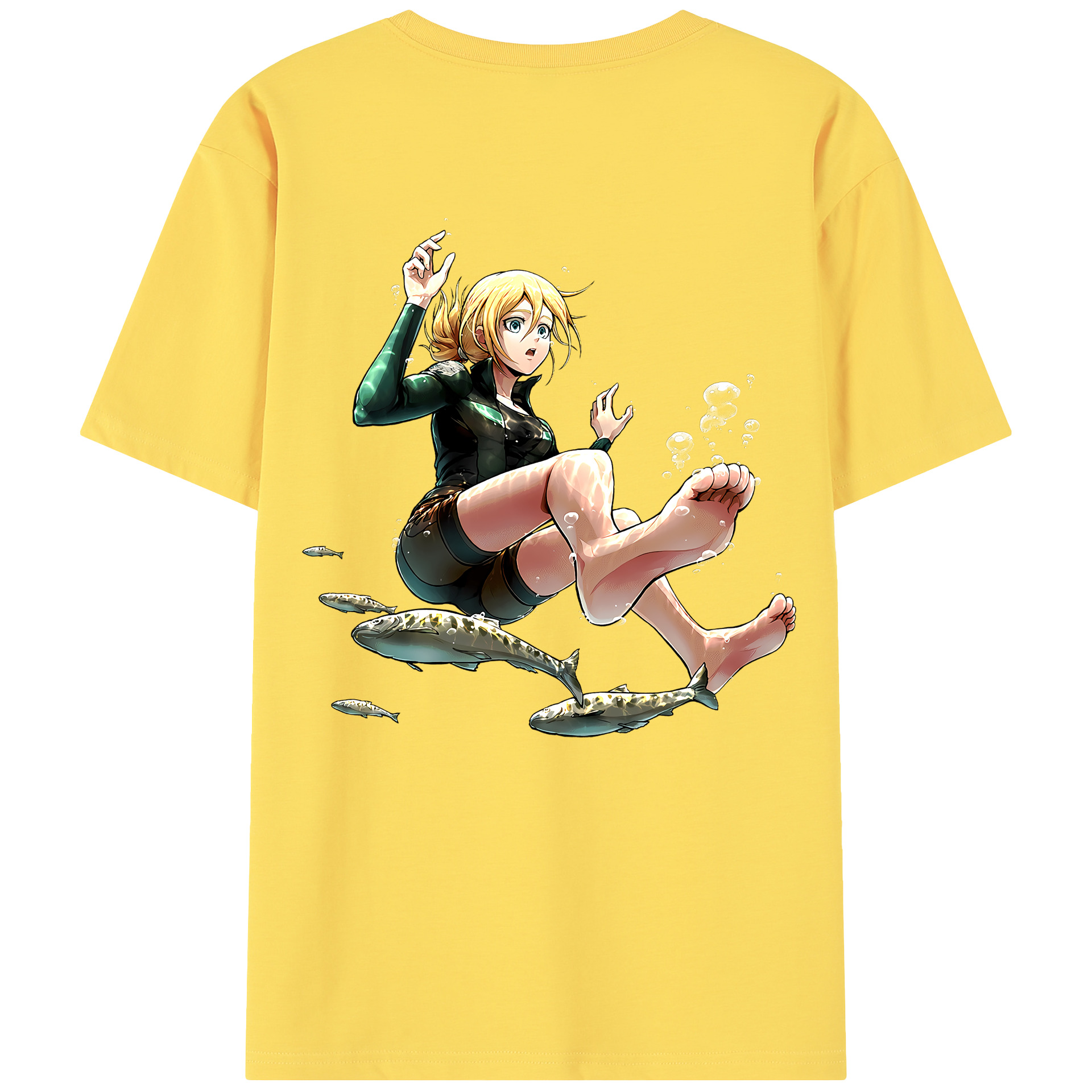 （画像用） 進撃の巨人 クリスタ·レンズ Attack on Titan Christa Lenz 綿100％半袖Tシャツ（背面プリント）