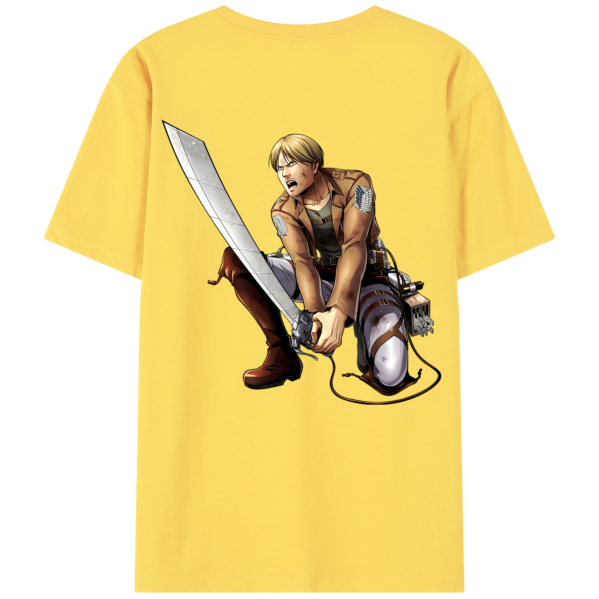 （画像用） 進撃の巨人 ミケ·ザカリアス Attack on Titan Mike Zakarius 綿100％半袖Tシャツ（背面プリント）
