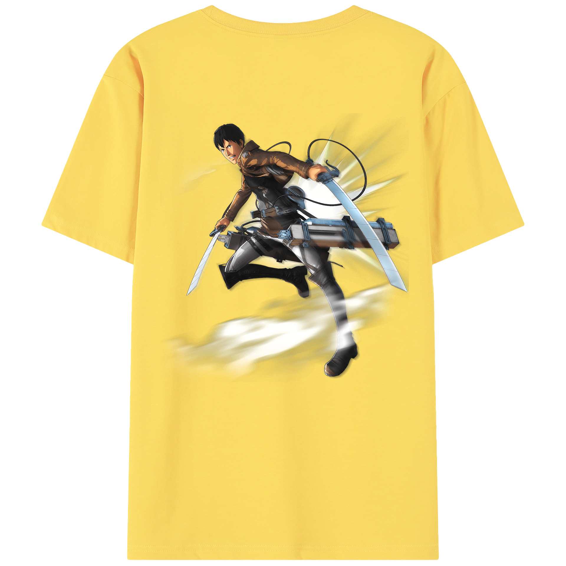 （画像用） 進撃の巨人 ベルトルト・フーバー Attack on Titan Bertholdt Hoover 綿100％半袖Tシャツ（背面プリント）