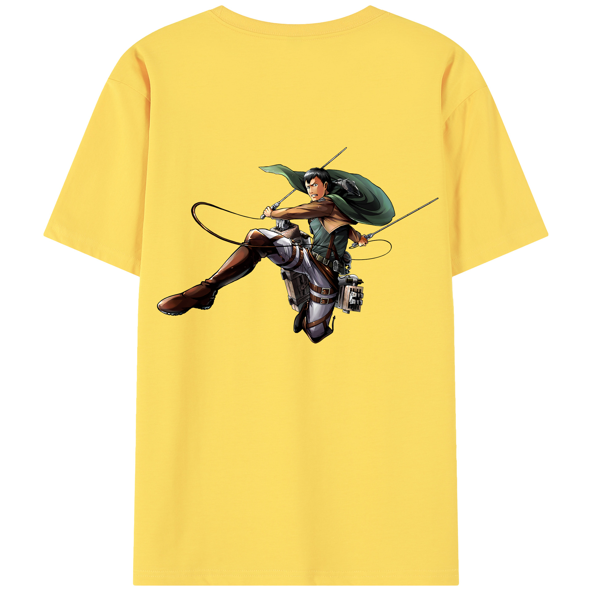 （画像用） 進撃の巨人 ベルトルト・フーバー Attack on Titan Bertholdt Hoover 綿100％半袖Tシャツ（背面プリント）