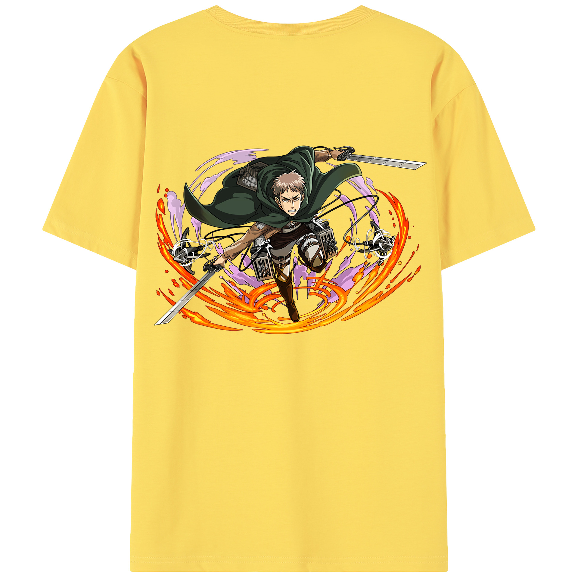 （画像用） 進撃の巨人 ジャン・キルシュタイン Attack on Titan Jean Kirstein 綿100％半袖Tシャツ（背面プリント）