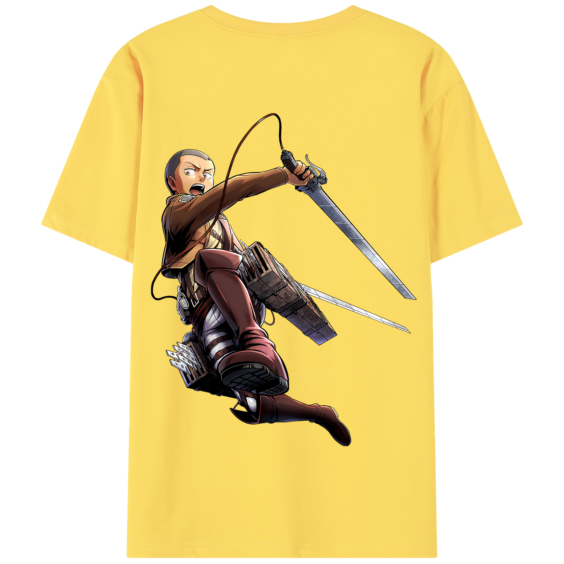（画像用） 進撃の巨人 コニー·スプリンガー Attack on Titan Connie Springer 綿100％半袖Tシャツ（背面プリント）