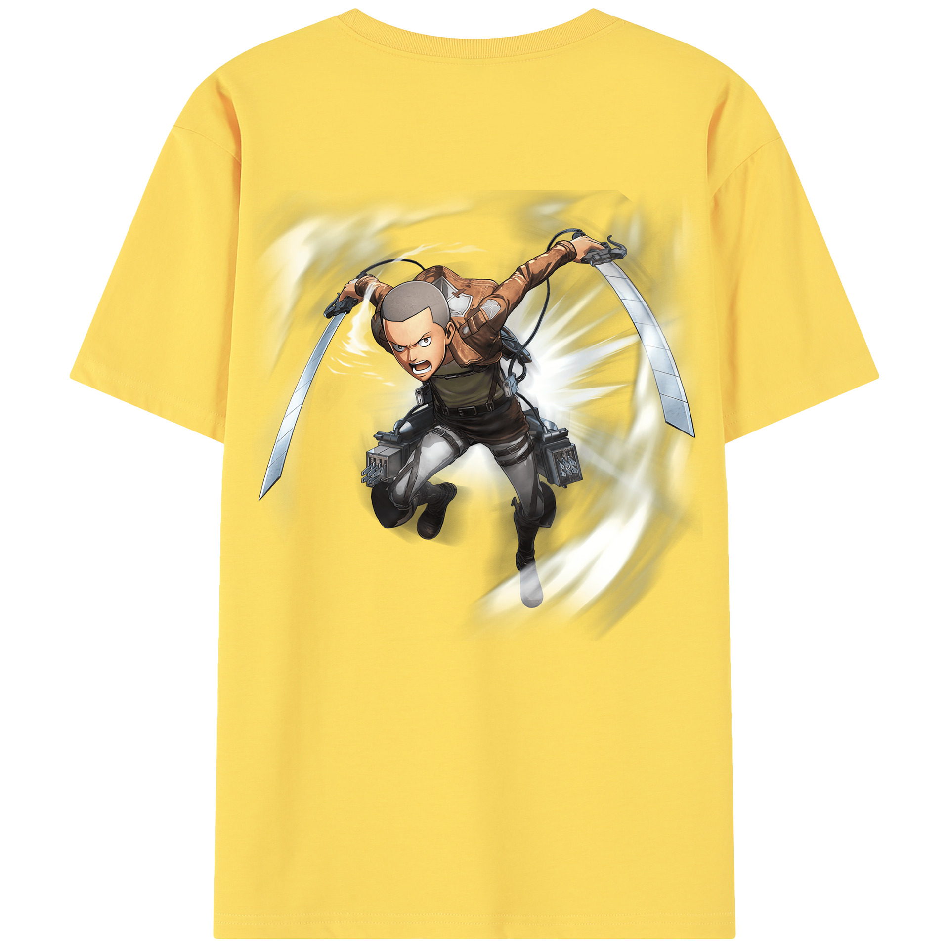（画像用） 進撃の巨人 コニー·スプリンガー Attack on Titan Connie Springer 綿100％半袖Tシャツ（背面プリント）