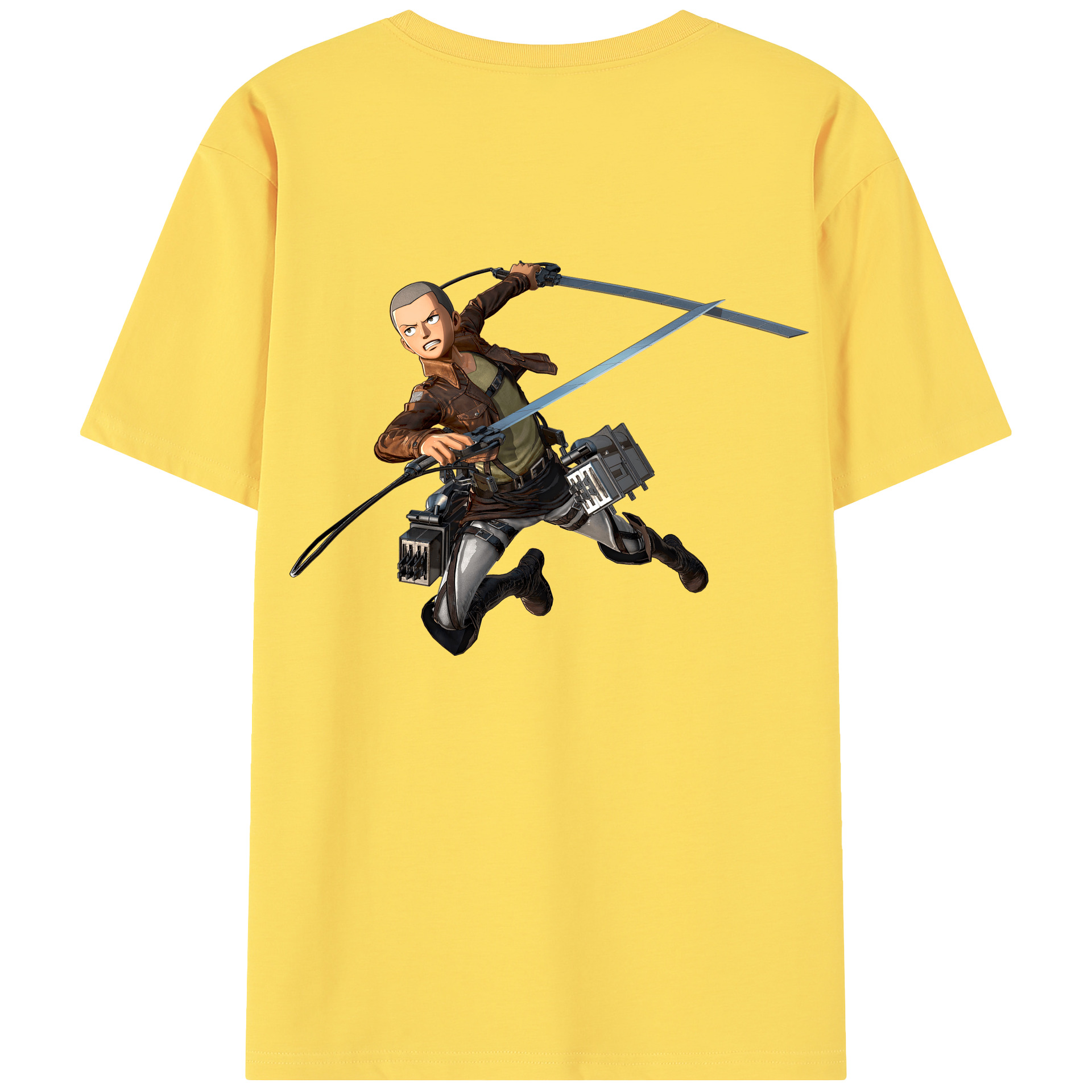 （画像用） 進撃の巨人 コニー·スプリンガー Attack on Titan Connie Springer 綿100％半袖Tシャツ（背面プリント）