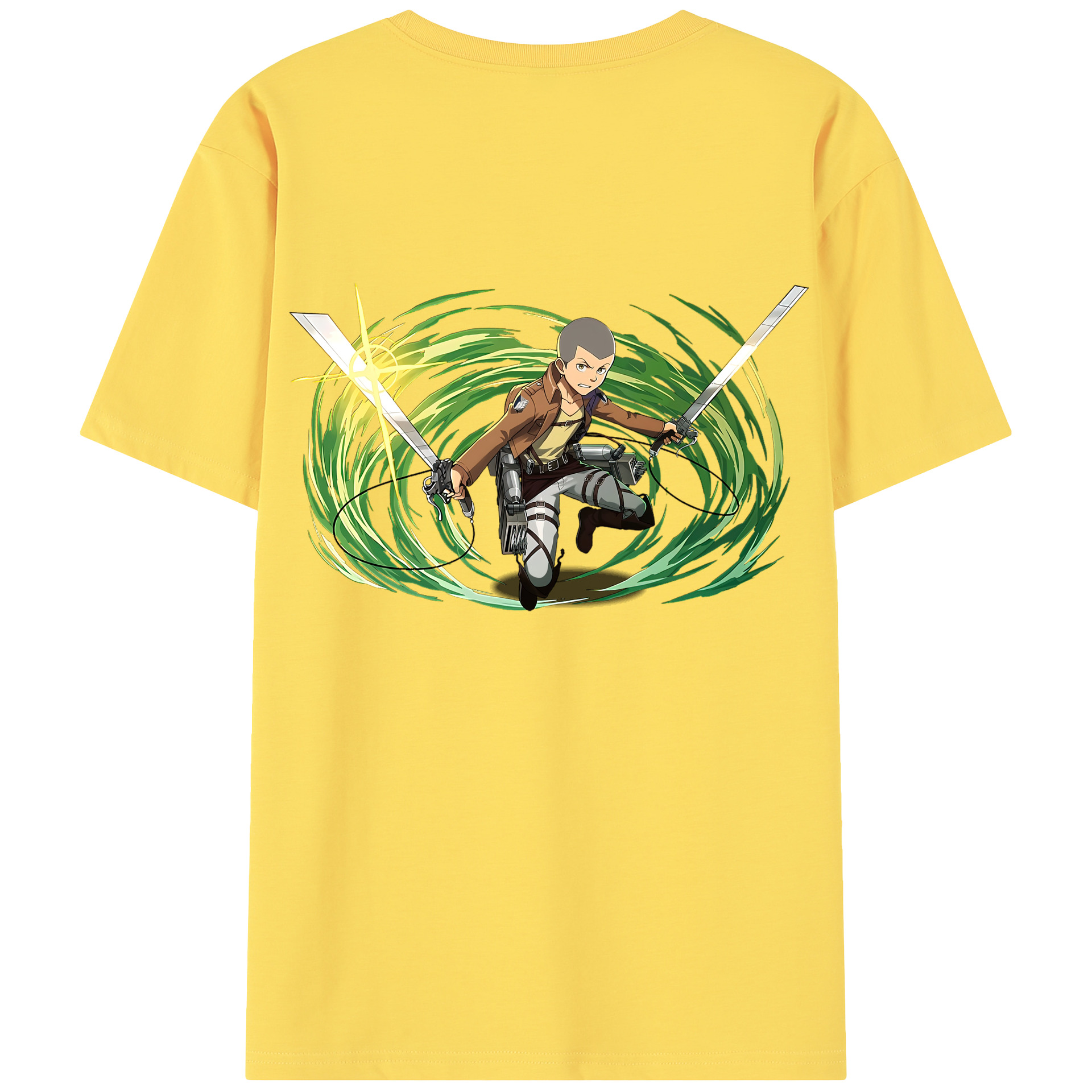 （画像用） 進撃の巨人 コニー·スプリンガー Attack on Titan Connie Springer 綿100％半袖Tシャツ（背面プリント）