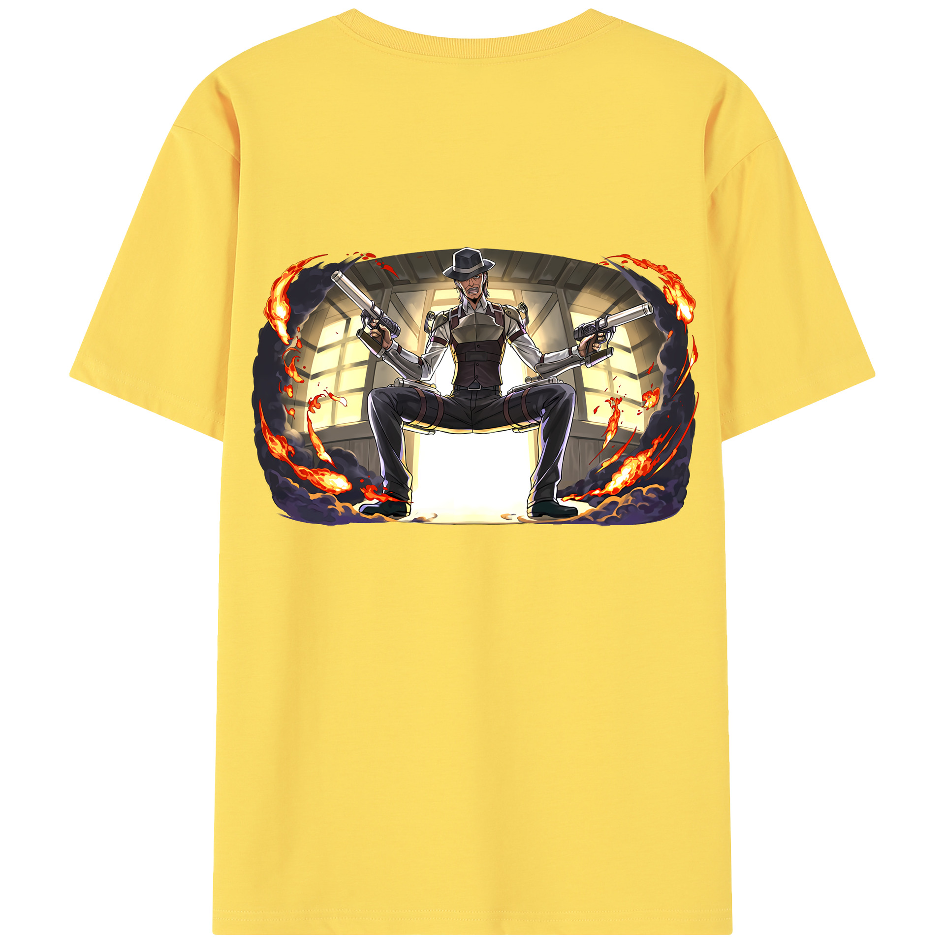 （画像用） 進撃の巨人 ケニー·アッカーマン Attack on Titan Kenny Ackerman 綿100％半袖Tシャツ（背面プリント）