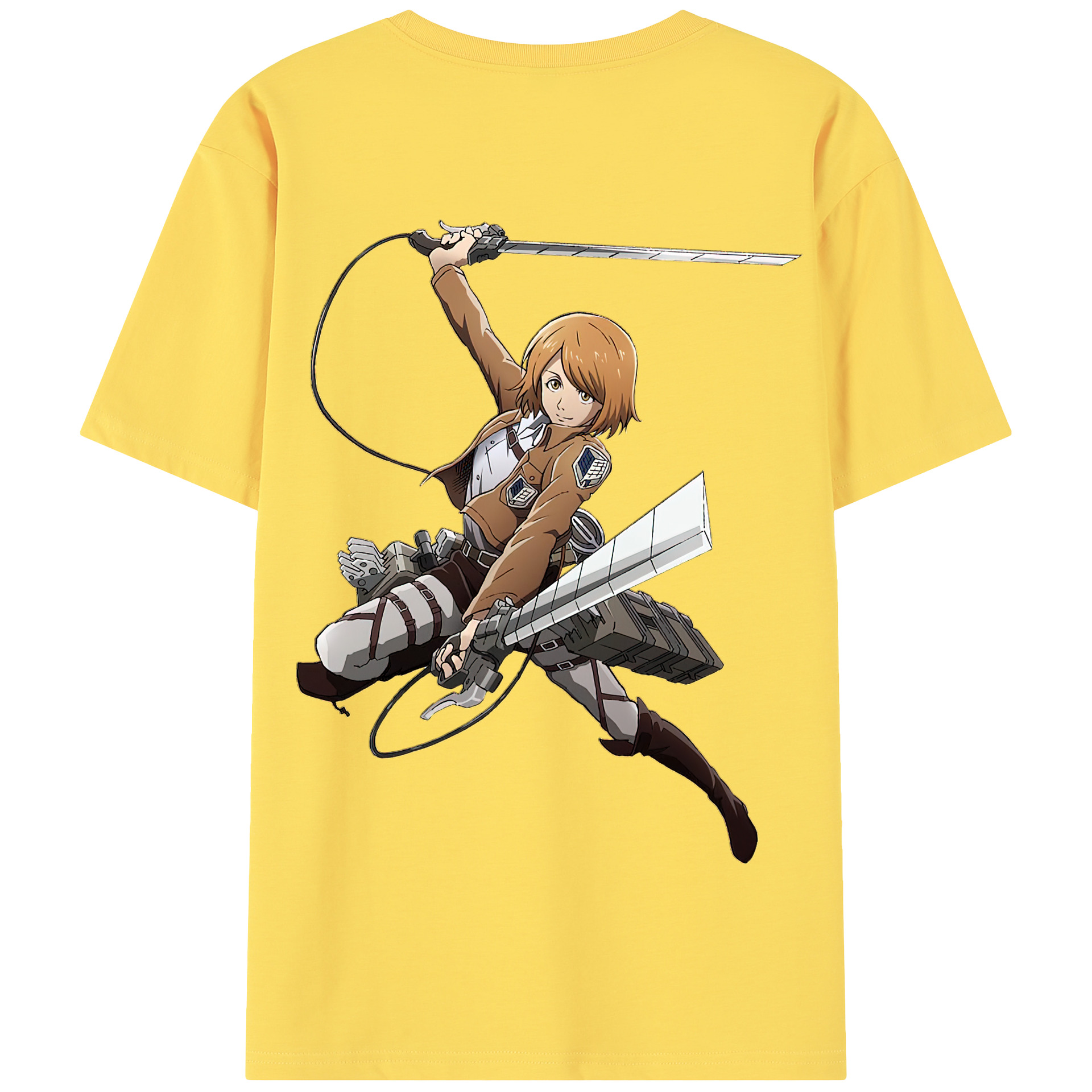 （画像用） 進撃の巨人 ペトラ·ラル Attack on Titan Petra Rall 綿100％半袖Tシャツ（背面プリント）