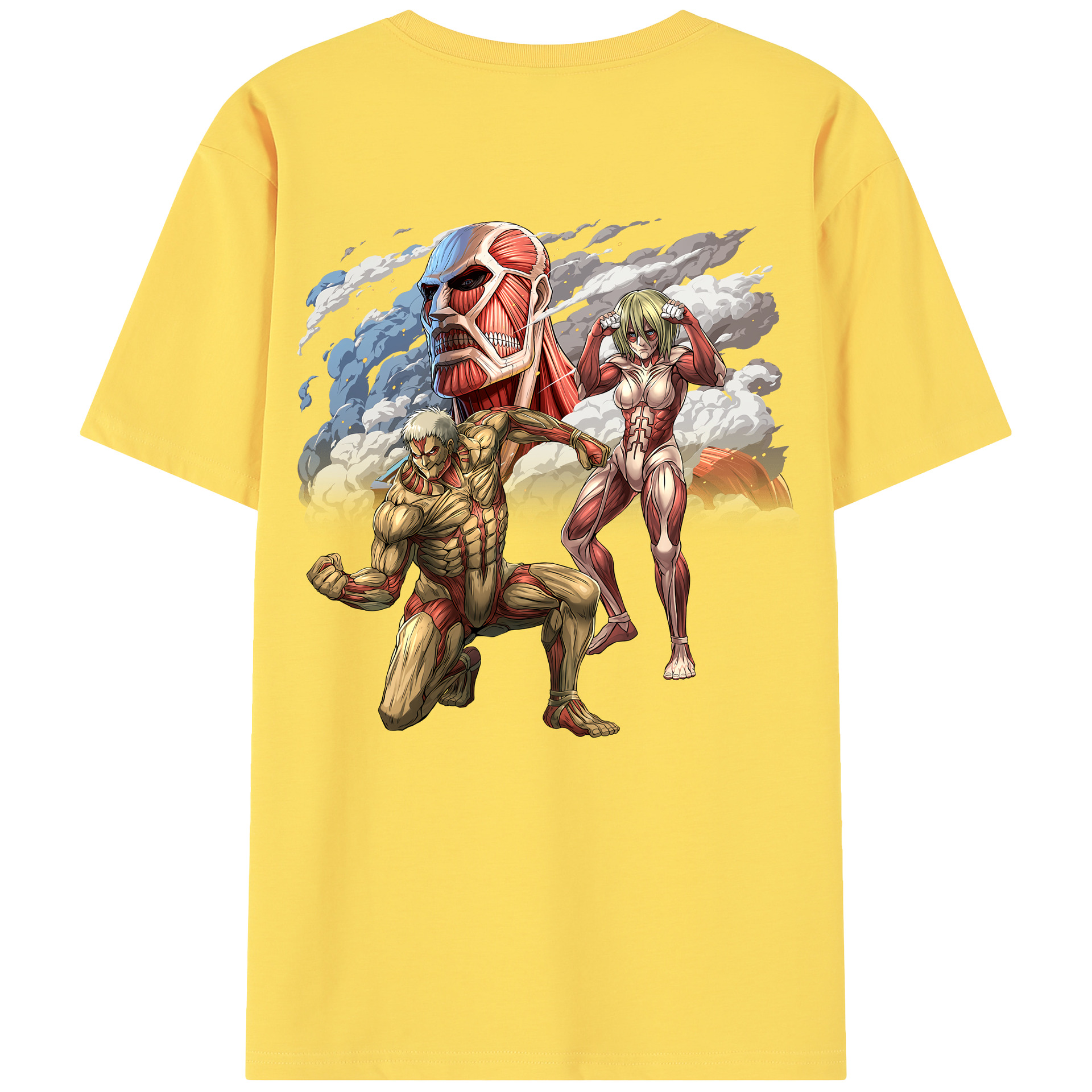（画像用） 進撃の巨人 Attack on Titan 綿100％半袖Tシャツ（背面プリント）