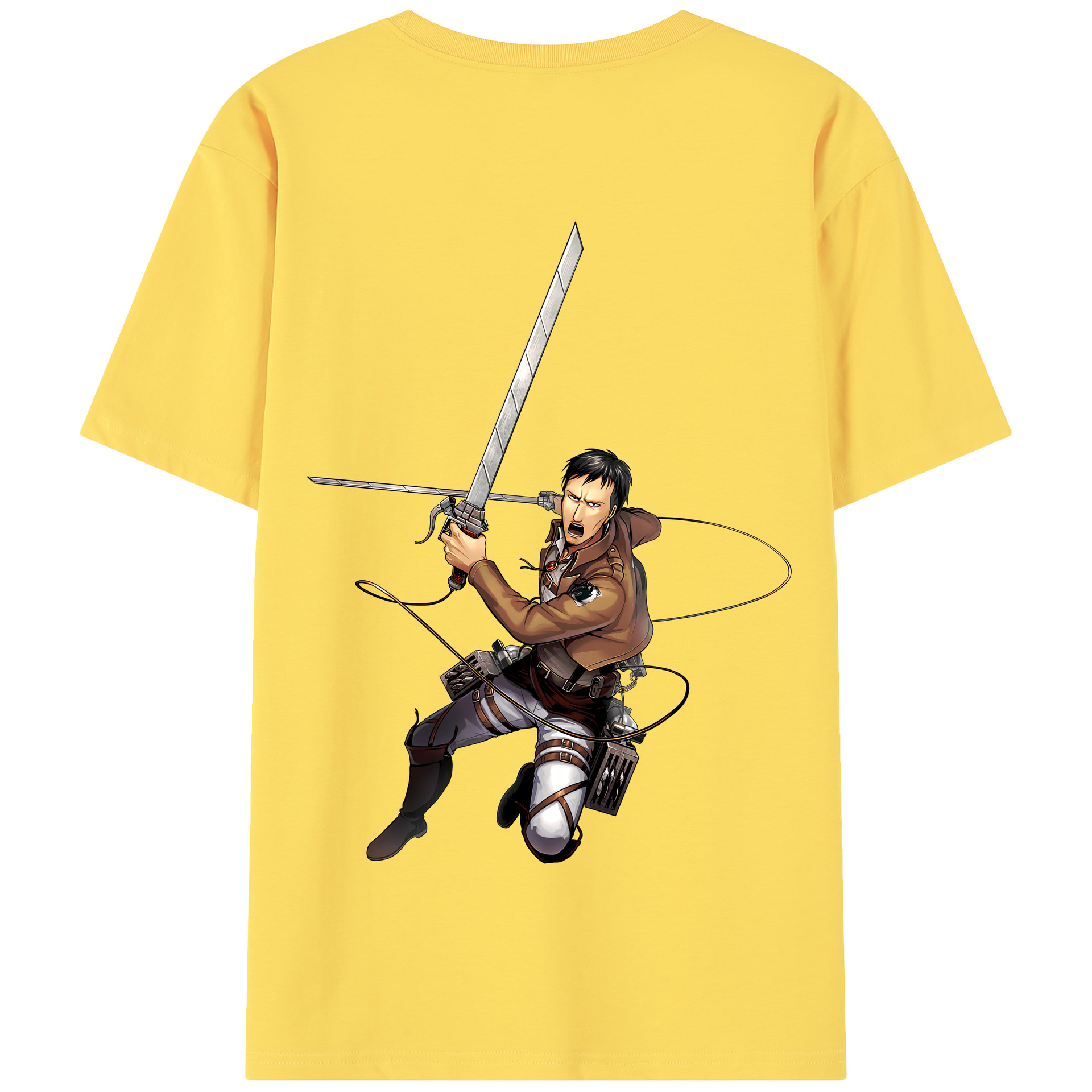 （画像用） 進撃の巨人 Attack on Titan 綿100％半袖Tシャツ（背面プリント）