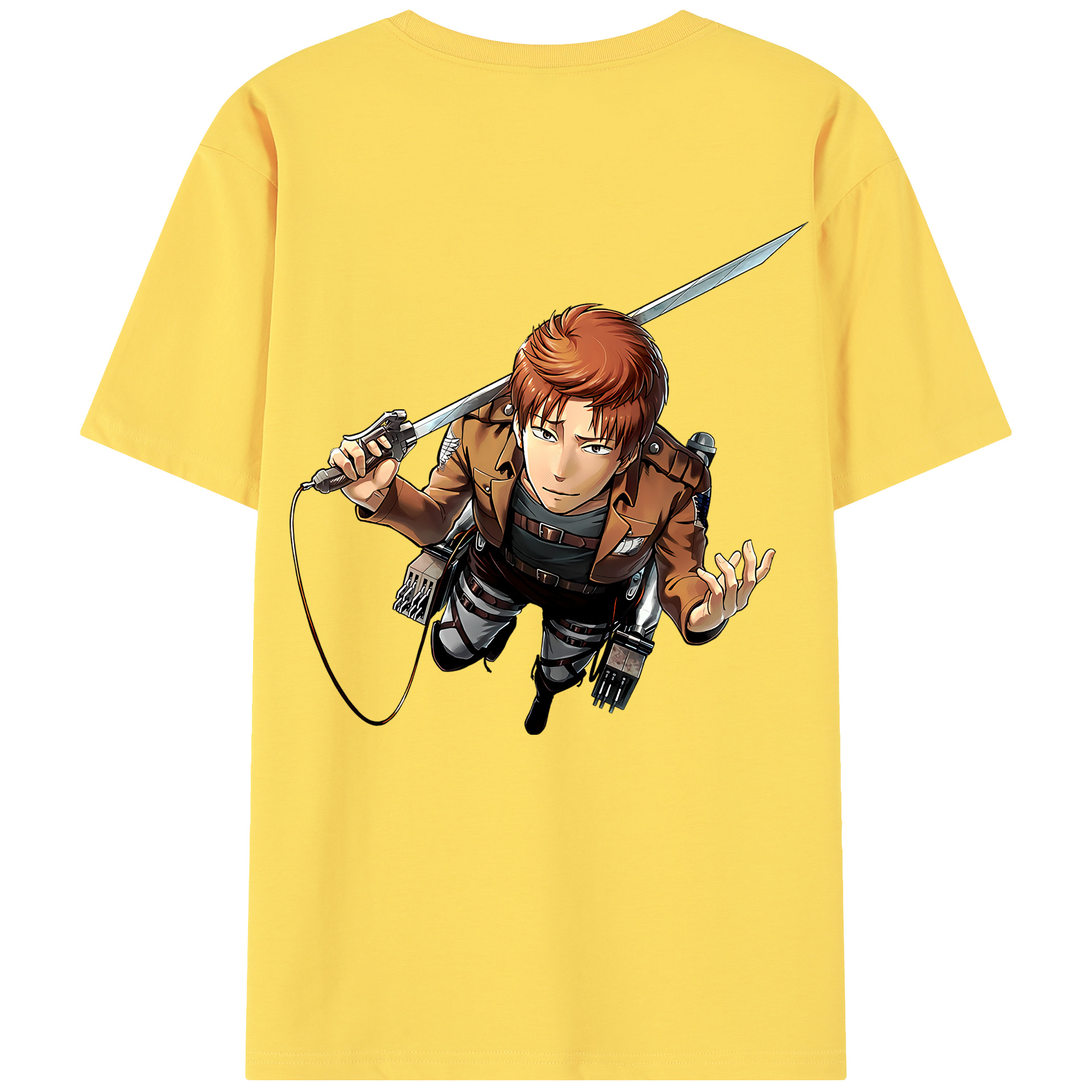 （画像用） 進撃の巨人 Attack on Titan 綿100％半袖Tシャツ（背面プリント）