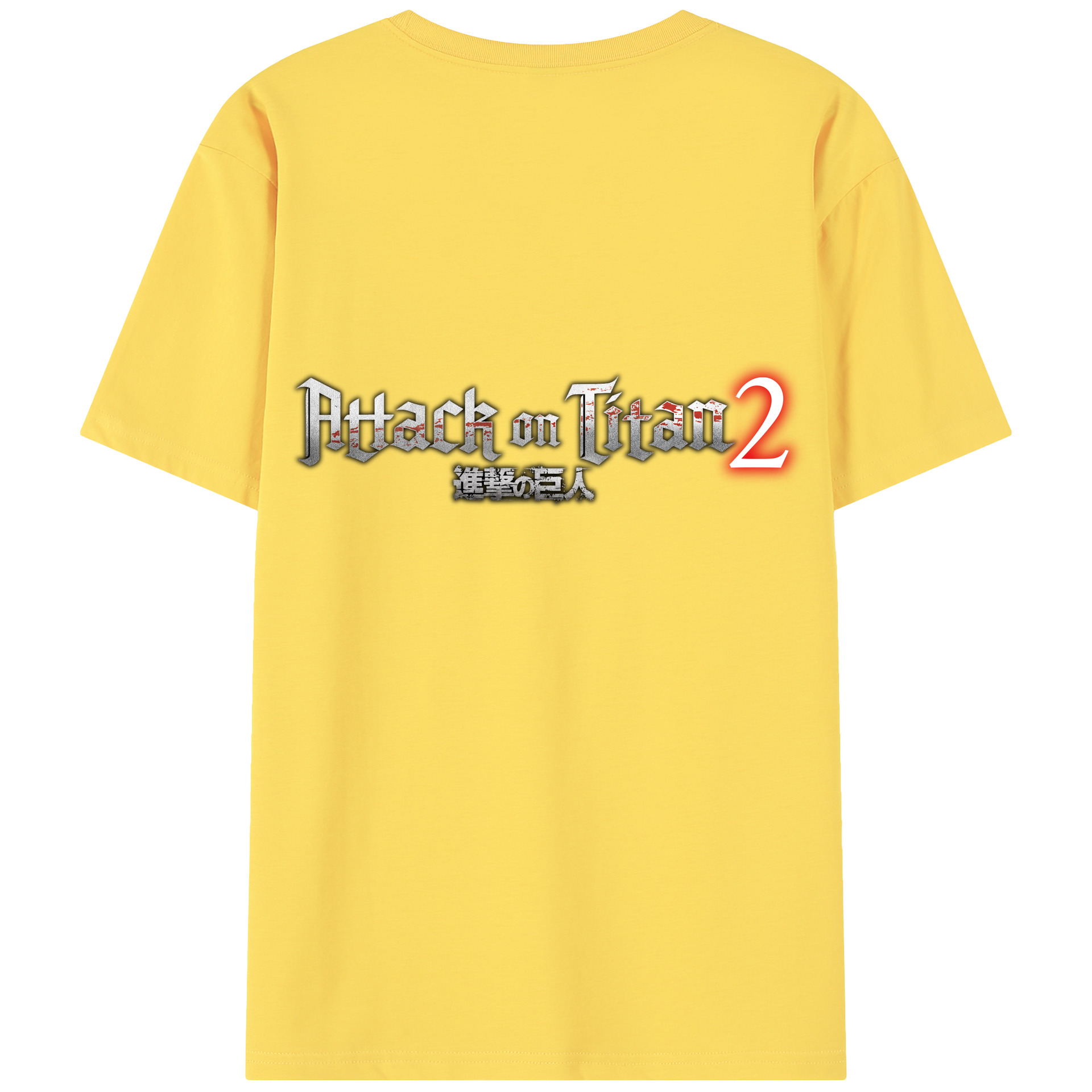 （画像用） 進撃の巨人 Attack on Titan 綿100％半袖Tシャツ（背面プリント）