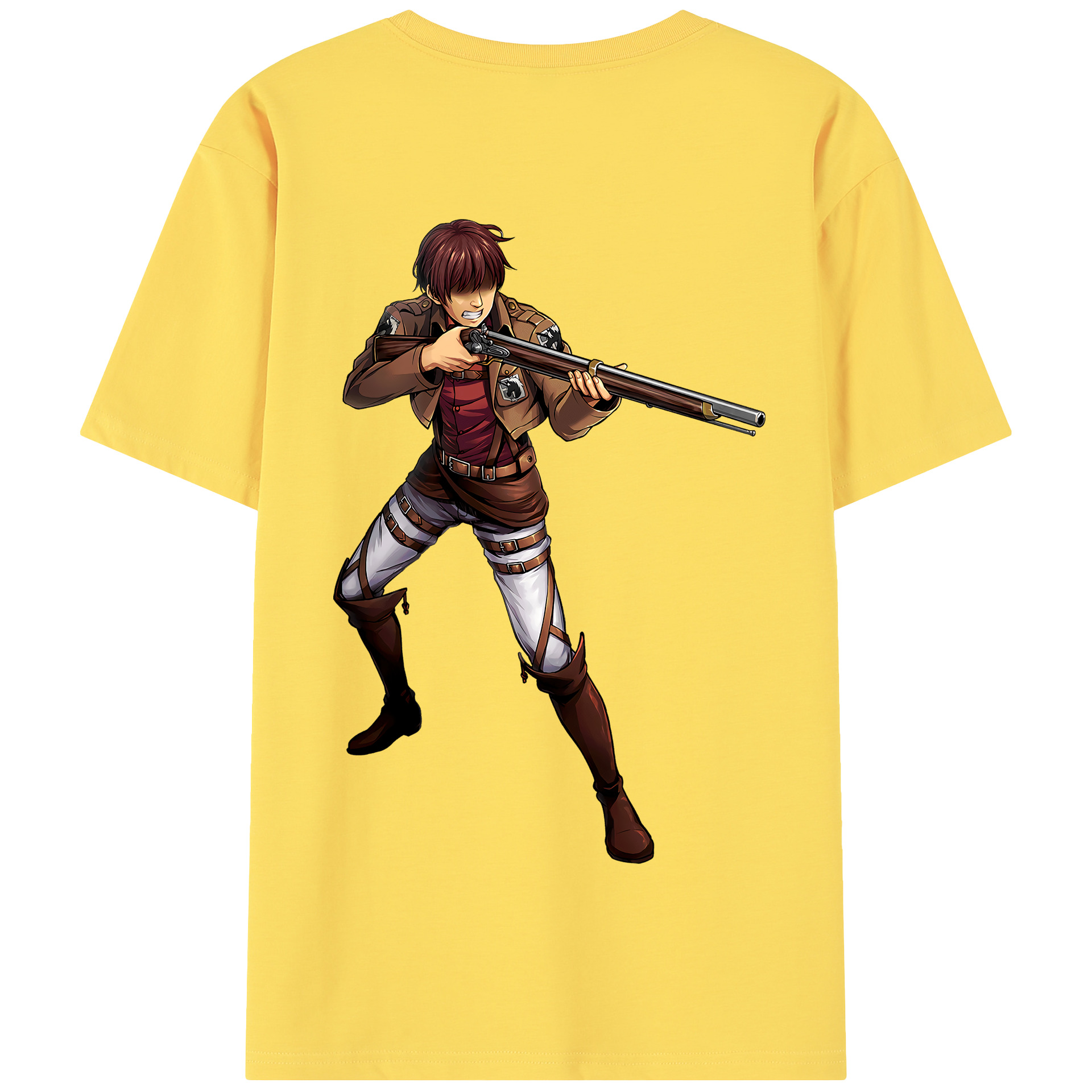 （画像用） 進撃の巨人 Attack on Titan 綿100％半袖Tシャツ（背面プリント）