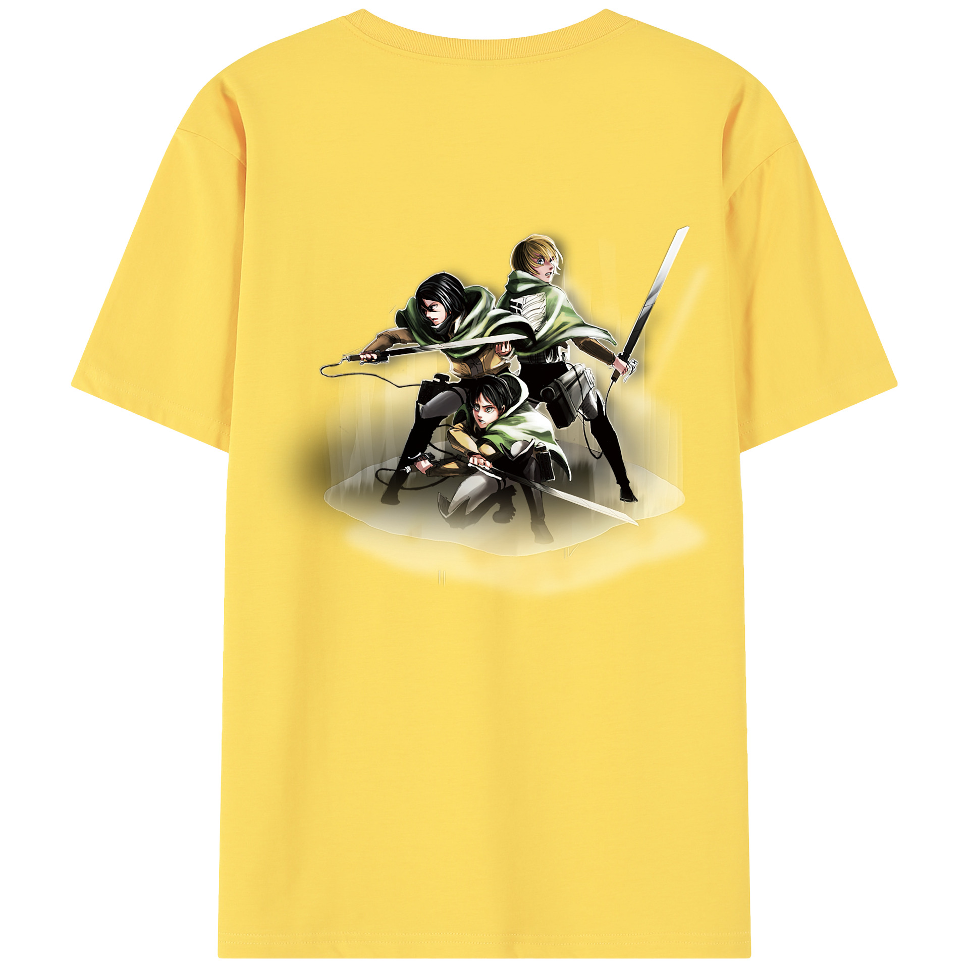 （画像用） 進撃の巨人 Attack on Titan 綿100％半袖Tシャツ（背面プリント）