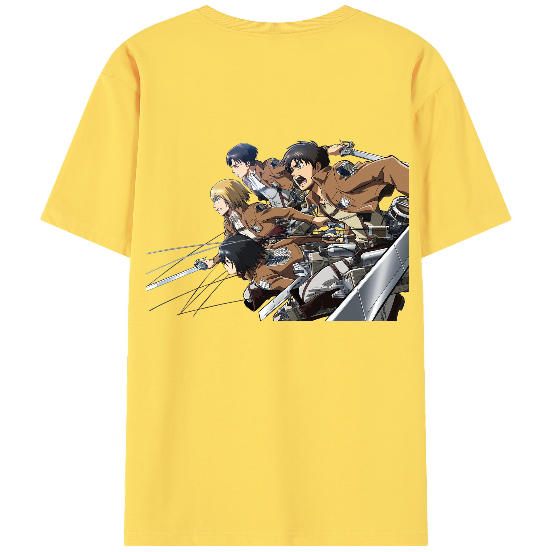 （画像用） 進撃の巨人 Attack on Titan 綿100％半袖Tシャツ（背面プリント）