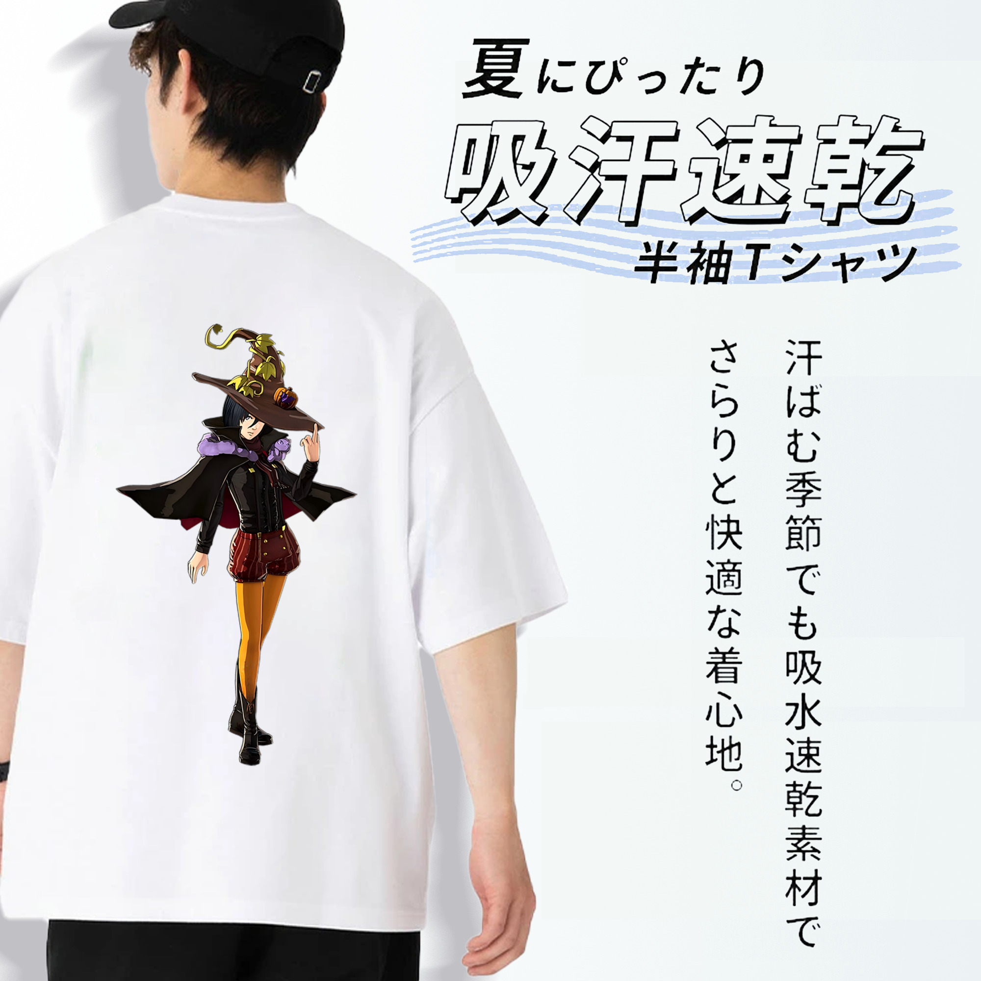 進撃の巨人 ミカサ·アッカーマン Attack on Titan Mikasa Ackerman 綿100％半袖Tシャツ（背面プリント）