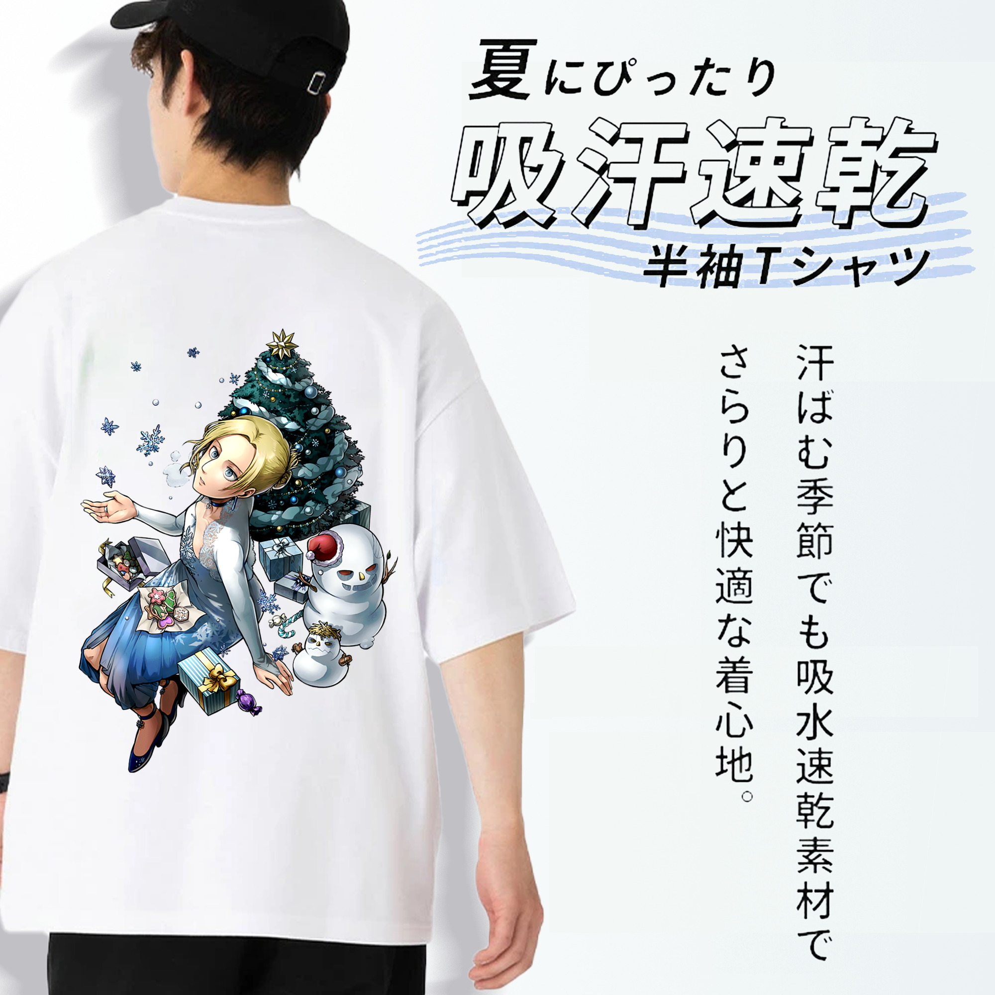 進撃の巨人 アニ・レオンハート Attack on Titan Annie Leonhart 綿100％半袖Tシャツ（背面プリント）