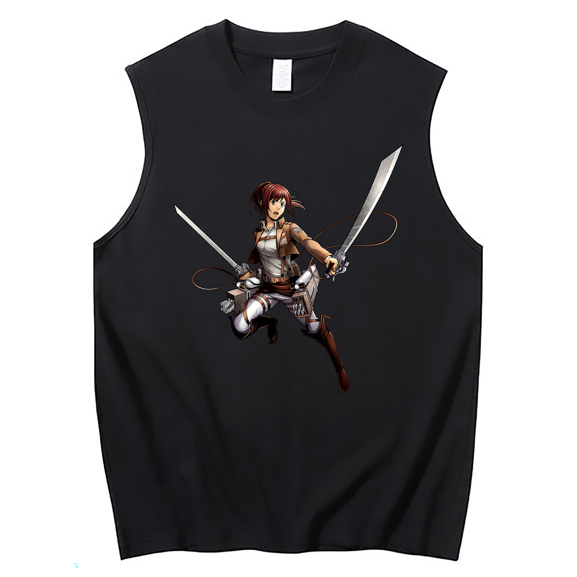 （画像用） 進撃の巨人 サシャ·ブラウス Attack on Titan Sasha Blaus コットン100％タンクトップ（フロントプリント）