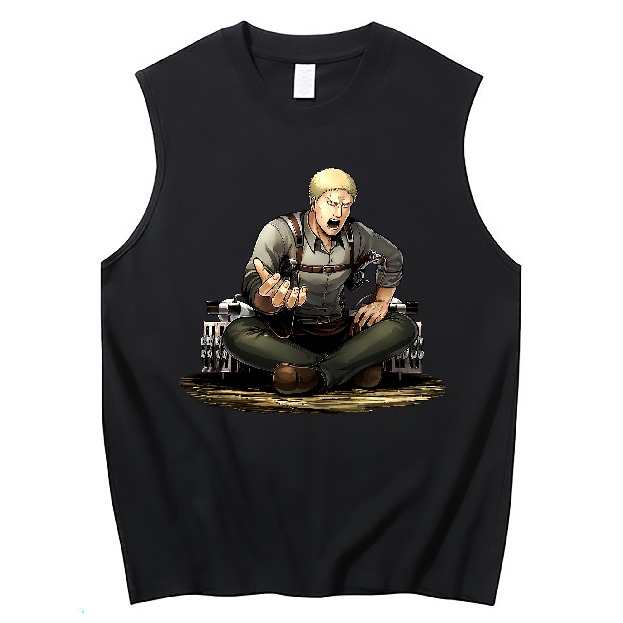 （画像用） 進撃の巨人 ライナー・ブラウン Attack on Titan Reiner Braun コットン100％タンクトップ（フロントプリント）