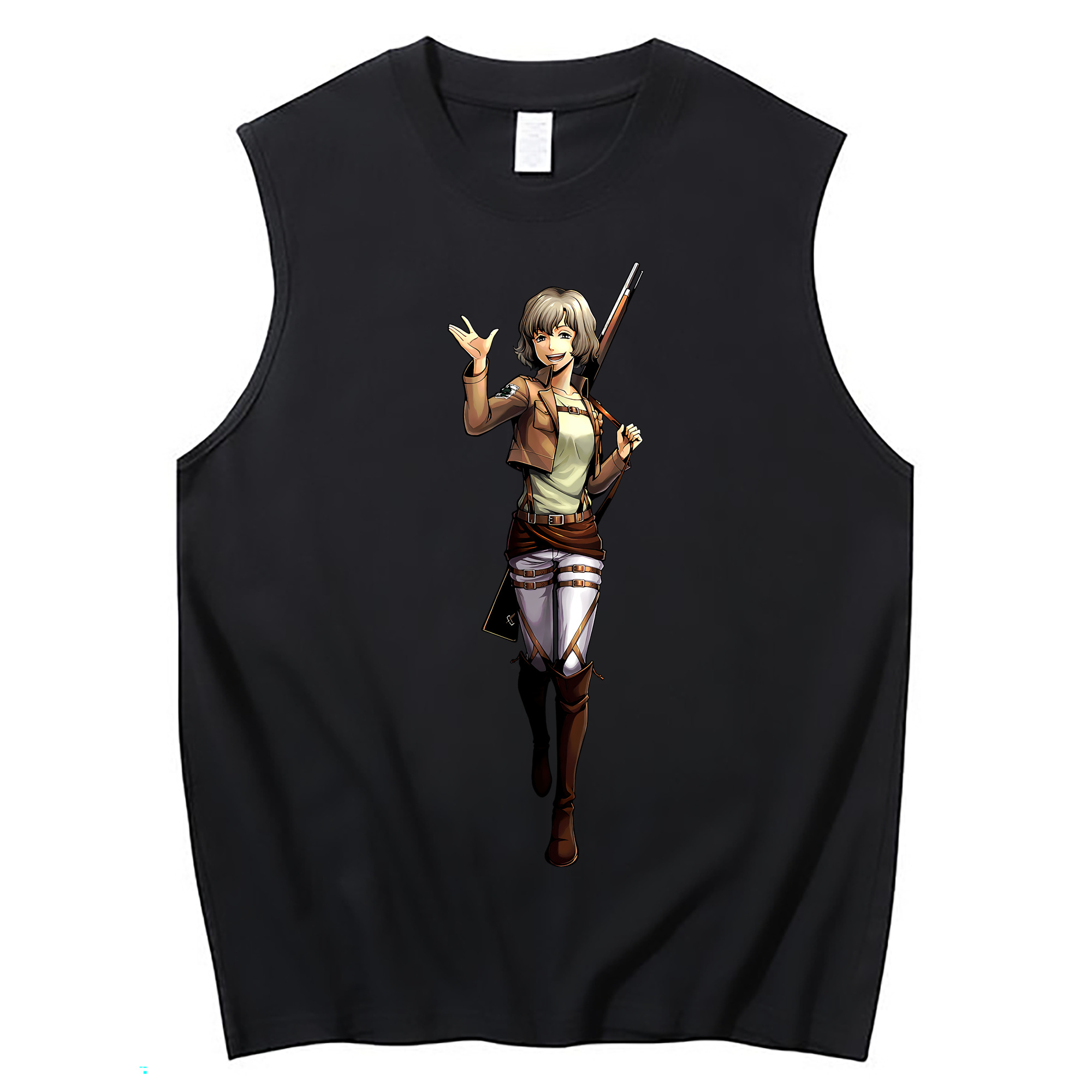 （画像用） 進撃の巨人 ヒツチ Attack on Titan Hitch コットン100％タンクトップ（フロントプリント）