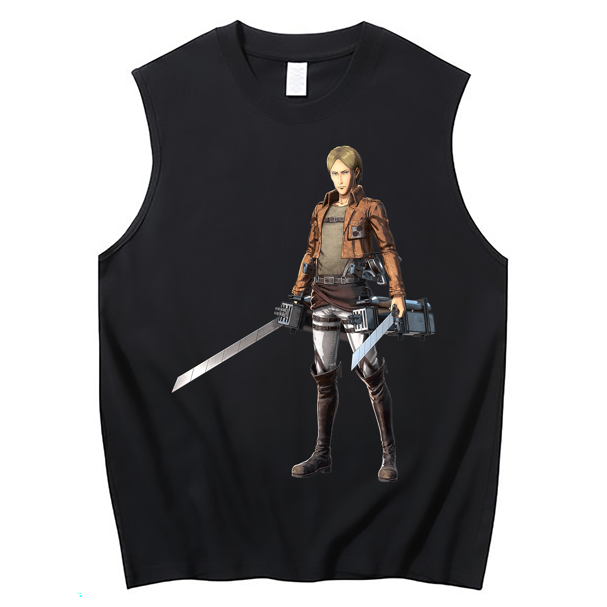 （画像用） 進撃の巨人 Attack on Titan コットン100％タンクトップ（フロントプリント）