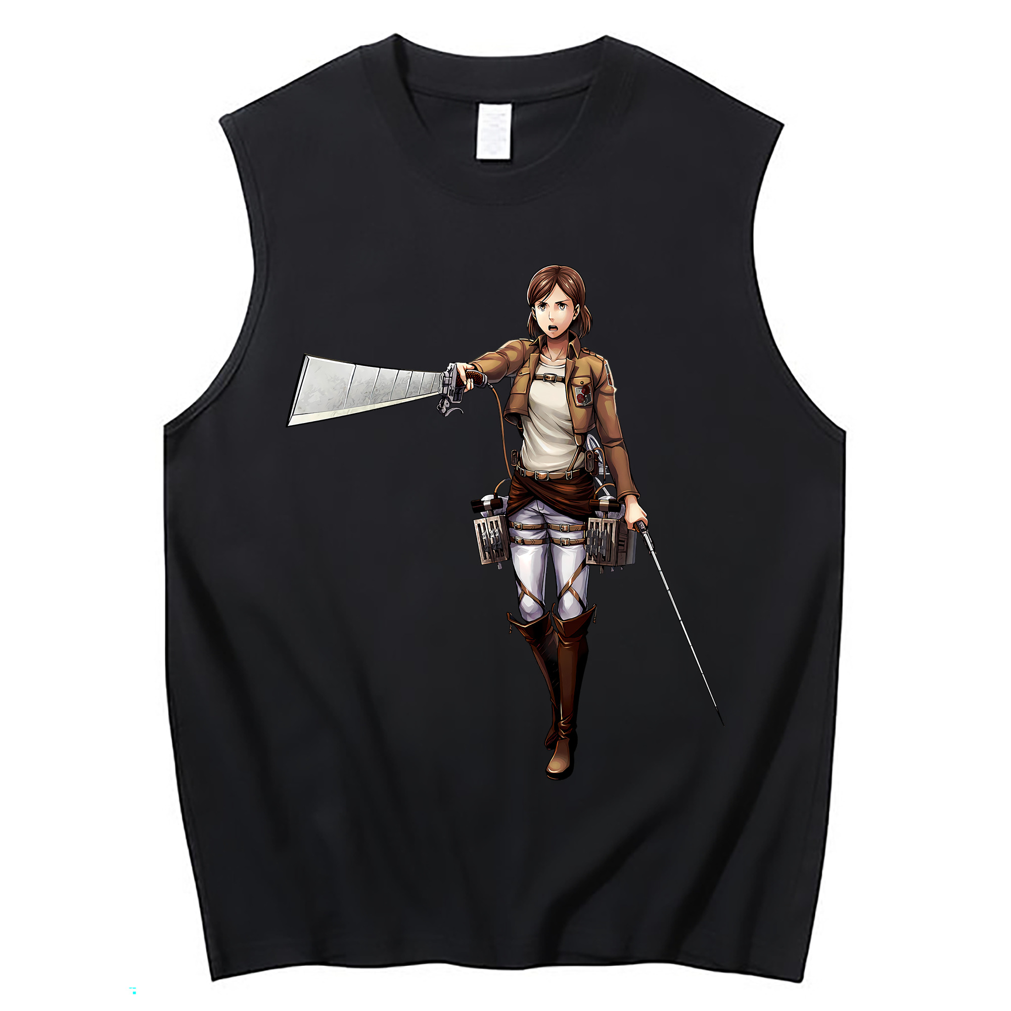 （画像用） 進撃の巨人 Attack on Titan コットン100％タンクトップ（フロントプリント）