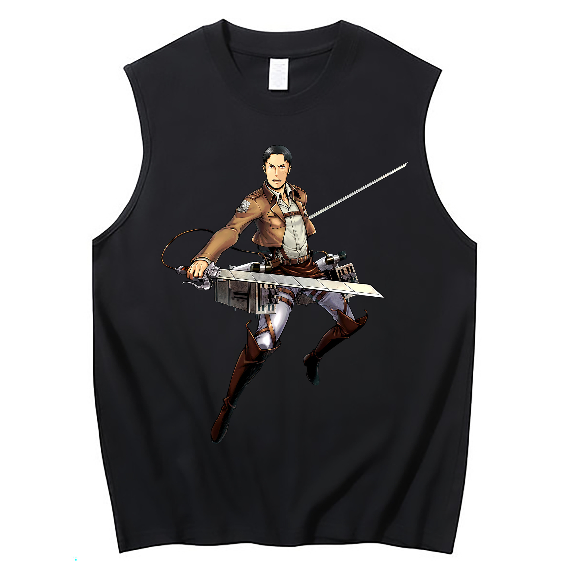 （画像用） 進撃の巨人 Attack on Titan コットン100％タンクトップ（フロントプリント）