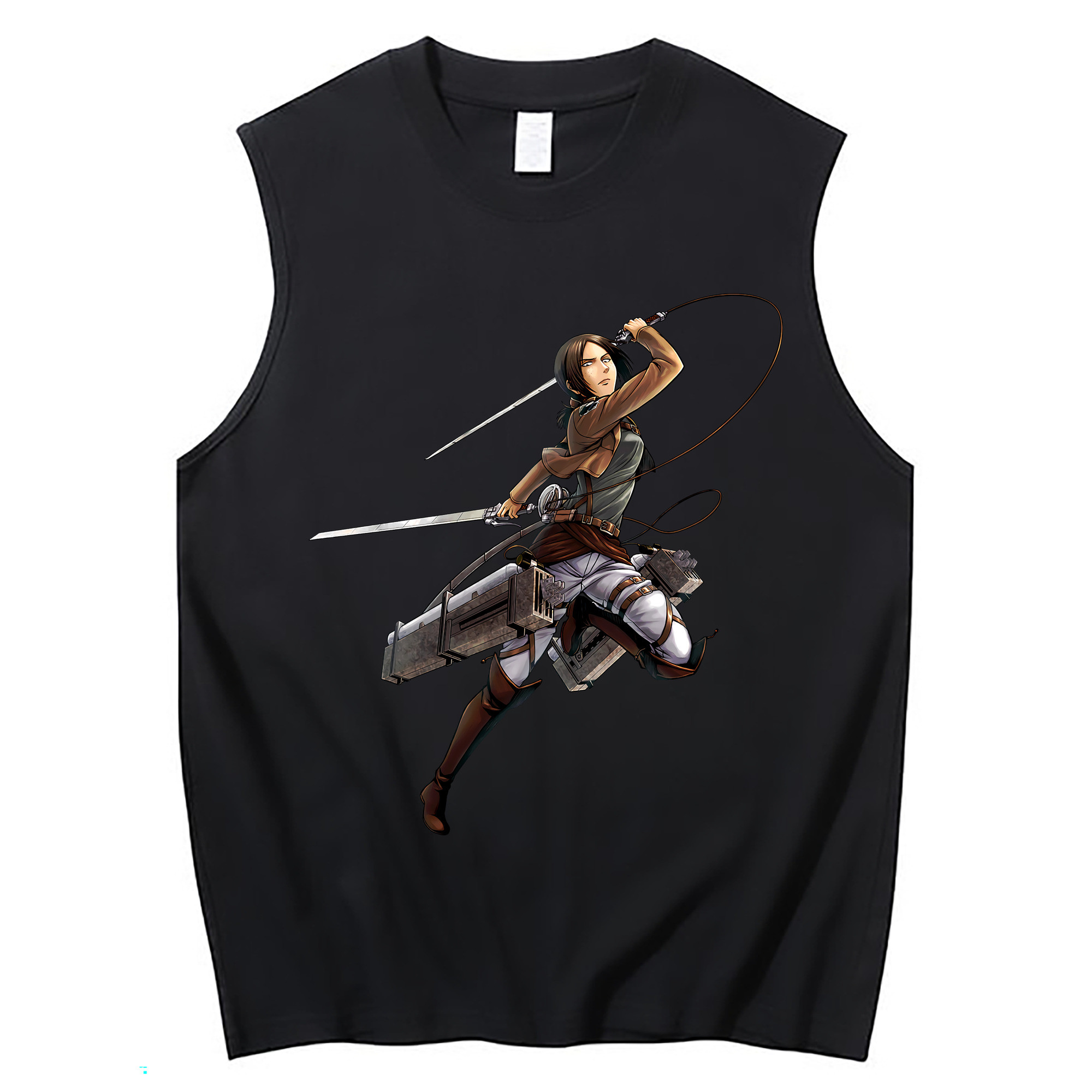 （画像用） 進撃の巨人 Attack on Titan コットン100％タンクトップ（フロントプリント）