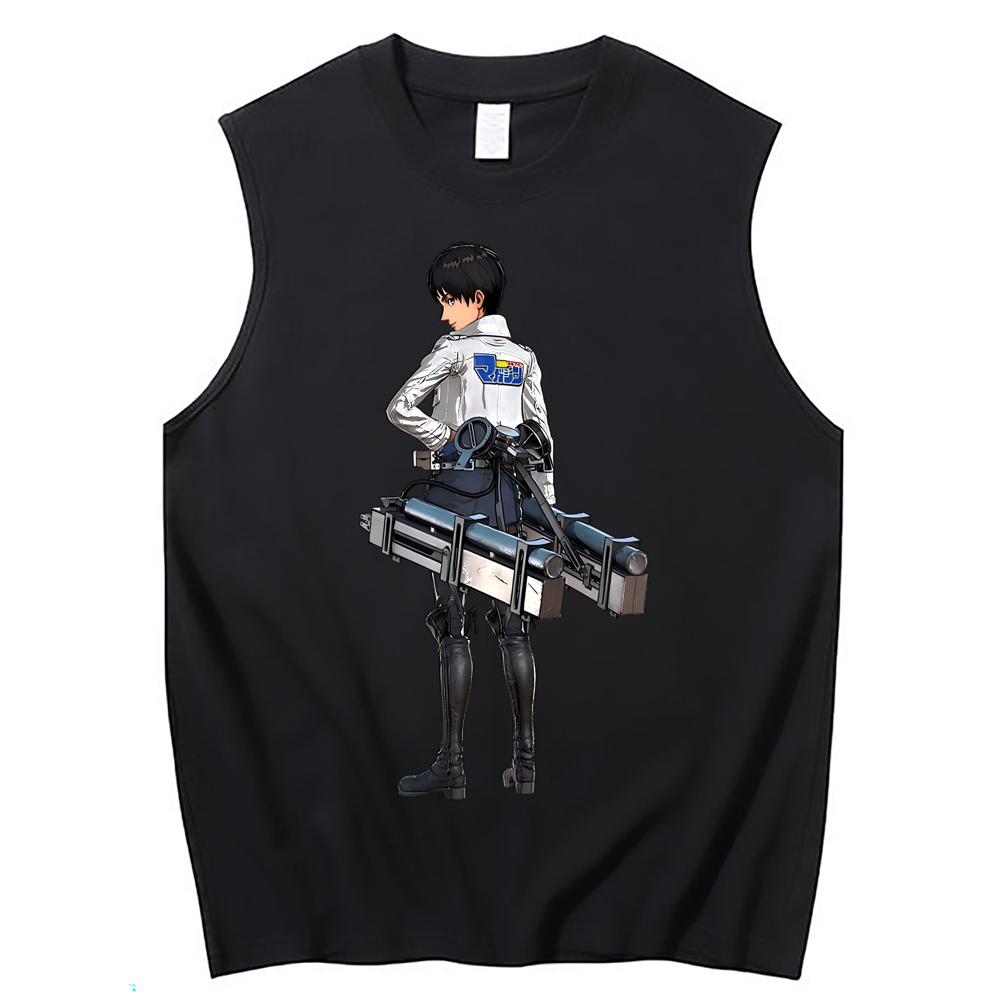 （画像用） 進撃の巨人 エレン･イェーガー Attack on Titan Eren Jäger コットン100％タンクトップ（フロントプリント）
