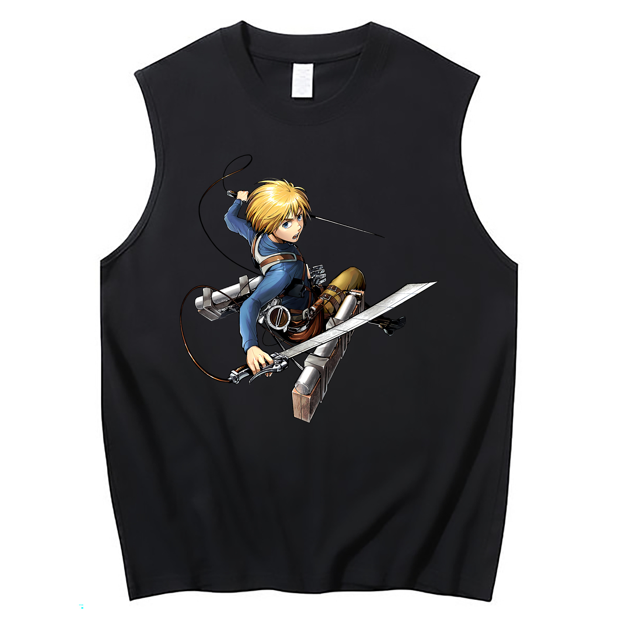 （画像用） 進撃の巨人 アルミン·アルレルト Attack on Titan Armin Arlert コットン100％タンクトップ（フロントプリント）