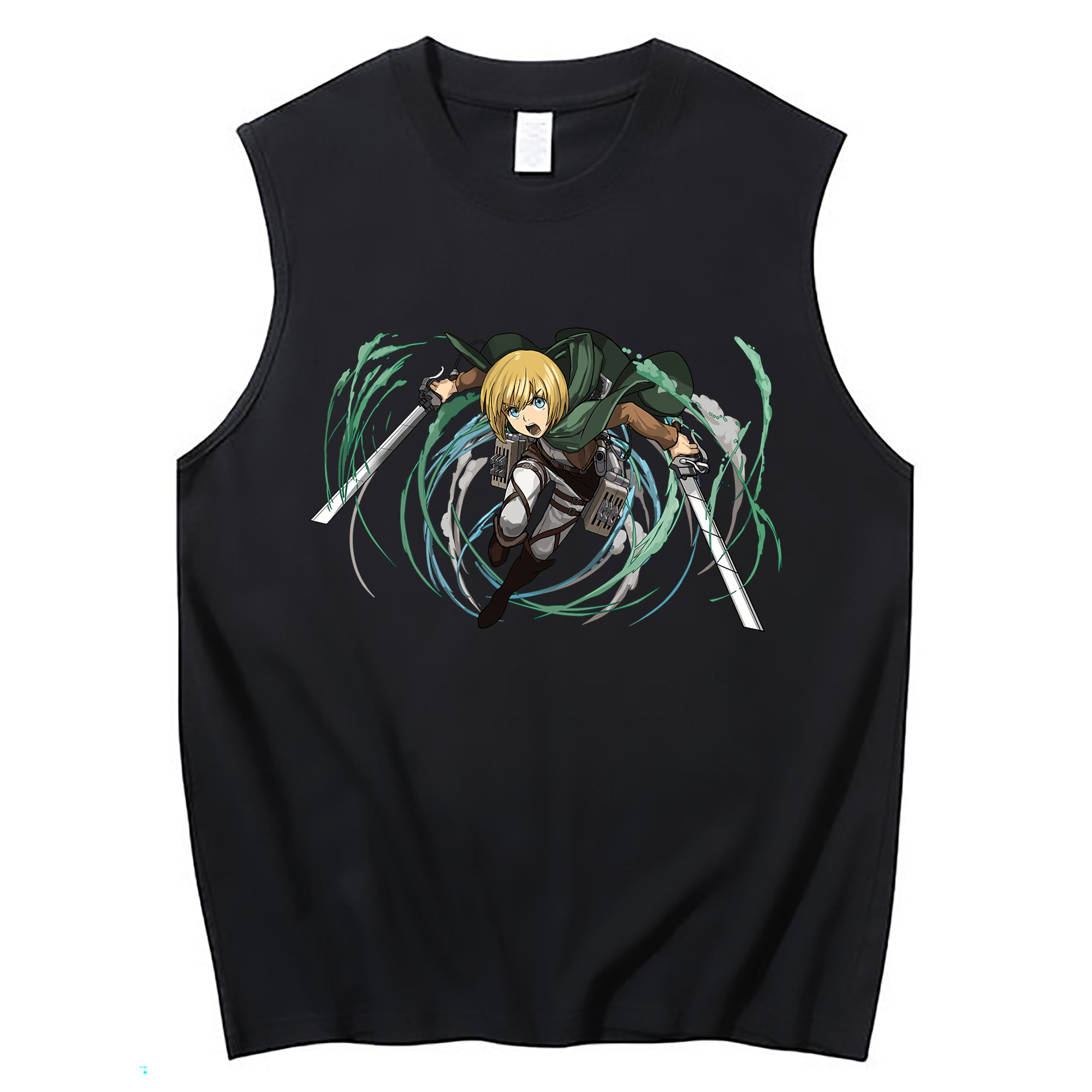 （画像用） 進撃の巨人 アルミン·アルレルト Attack on Titan Armin Arlert コットン100％タンクトップ（フロントプリント）