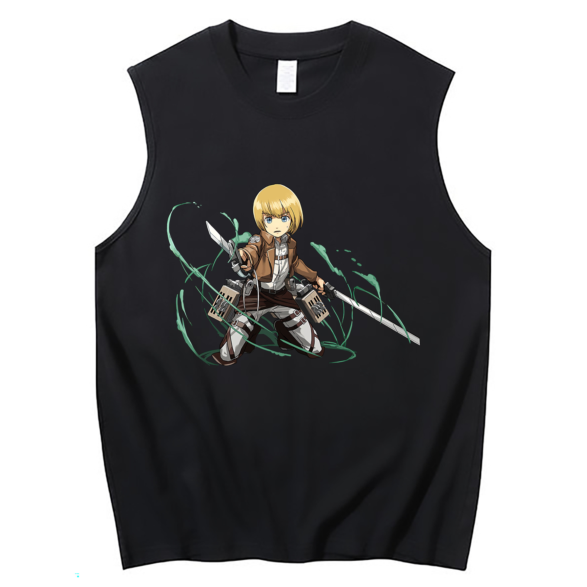 （画像用） 進撃の巨人 アルミン·アルレルト Attack on Titan Armin Arlert コットン100％タンクトップ（フロントプリント）