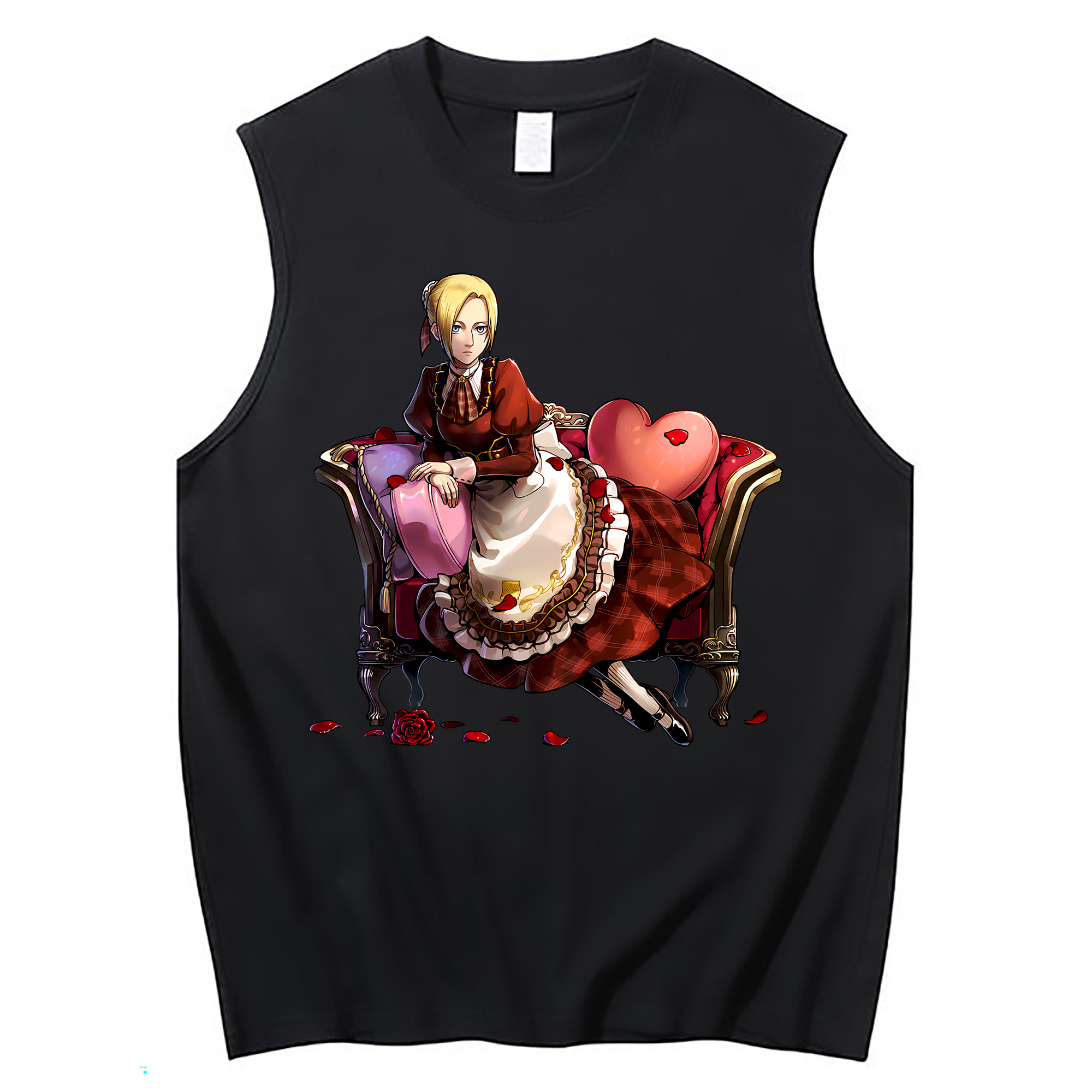 （画像用） 進撃の巨人 アニ・レオンハート Attack on Titan Annie Leonhart コットン100％タンクトップ（フロントプリント）