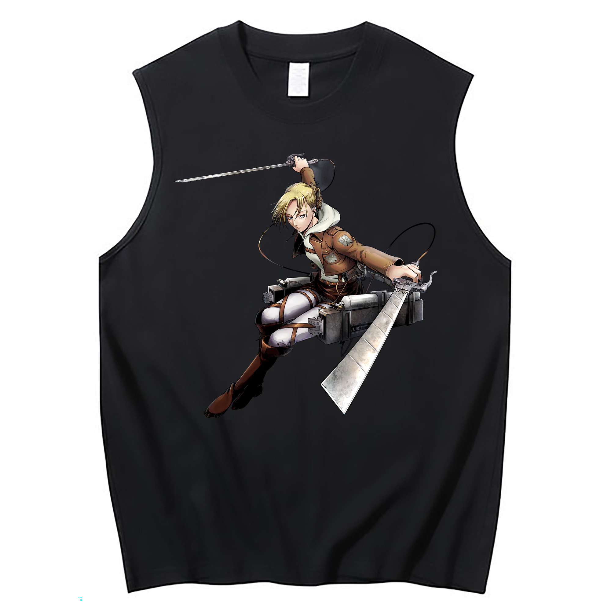 （画像用） 進撃の巨人 アニ・レオンハート Attack on Titan Annie Leonhart コットン100％タンクトップ（フロントプリント）