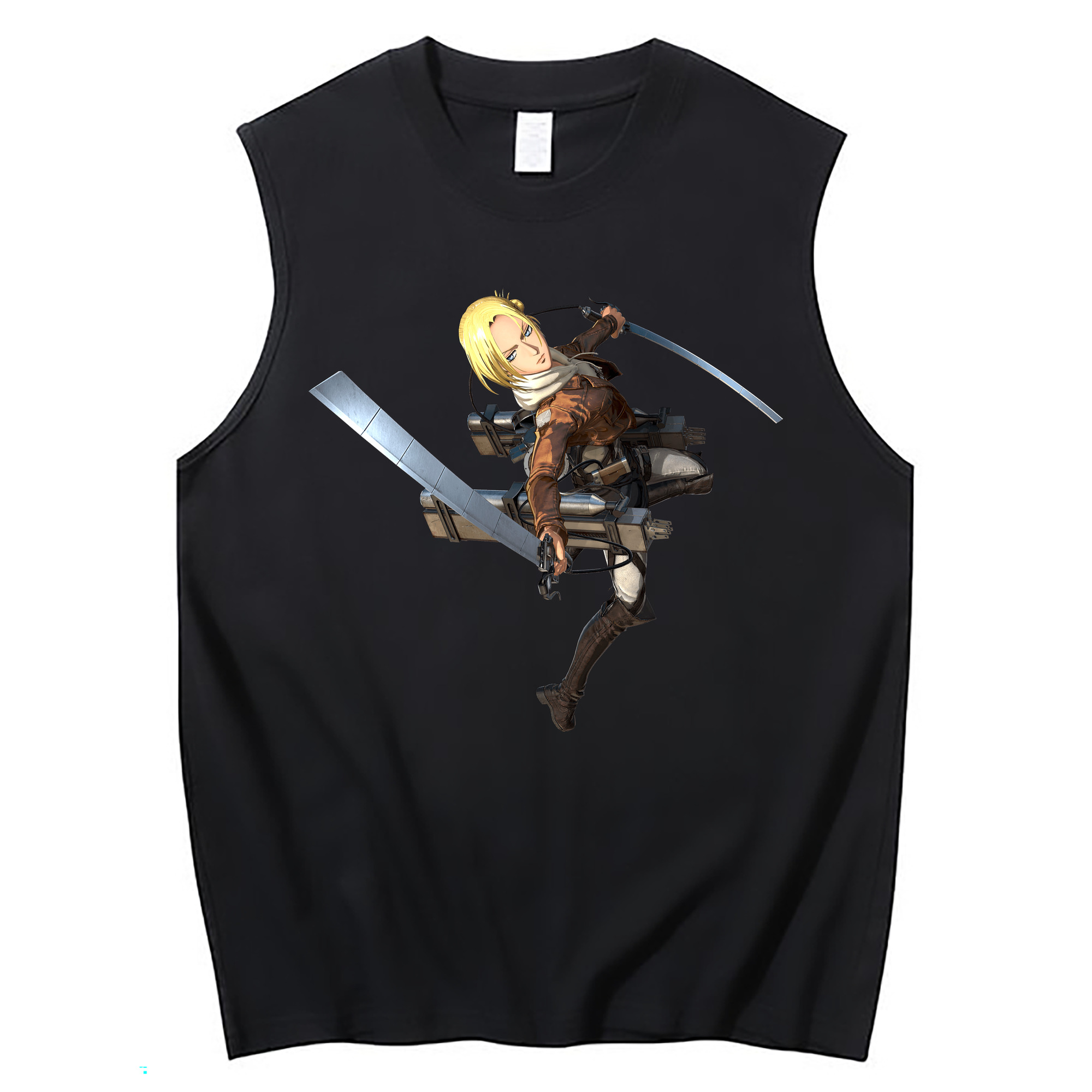 （画像用） 進撃の巨人 アニ・レオンハート Attack on Titan Annie Leonhart コットン100％タンクトップ（フロントプリント）