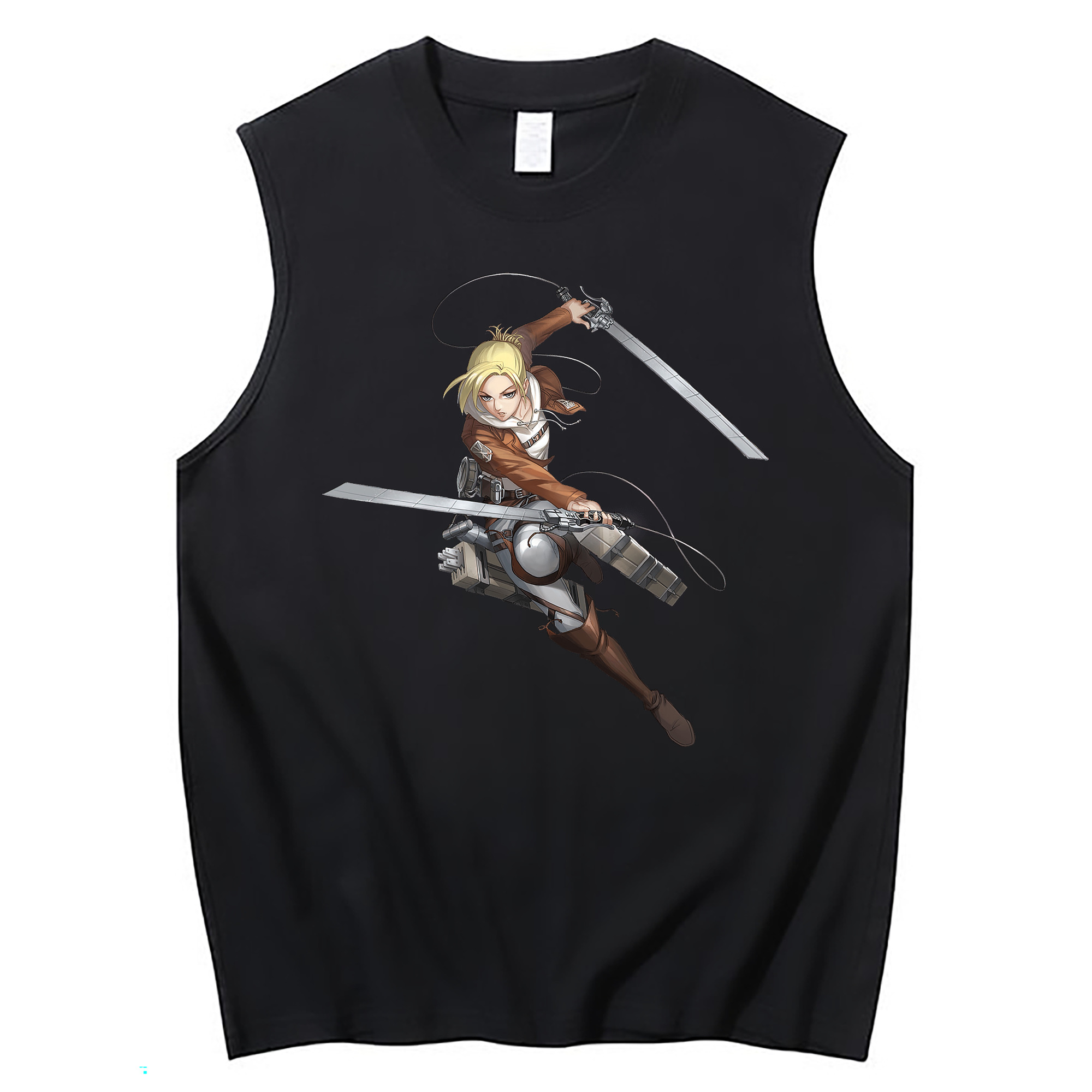 （画像用） 進撃の巨人 アニ・レオンハート Attack on Titan Annie Leonhart コットン100％タンクトップ（フロントプリント）