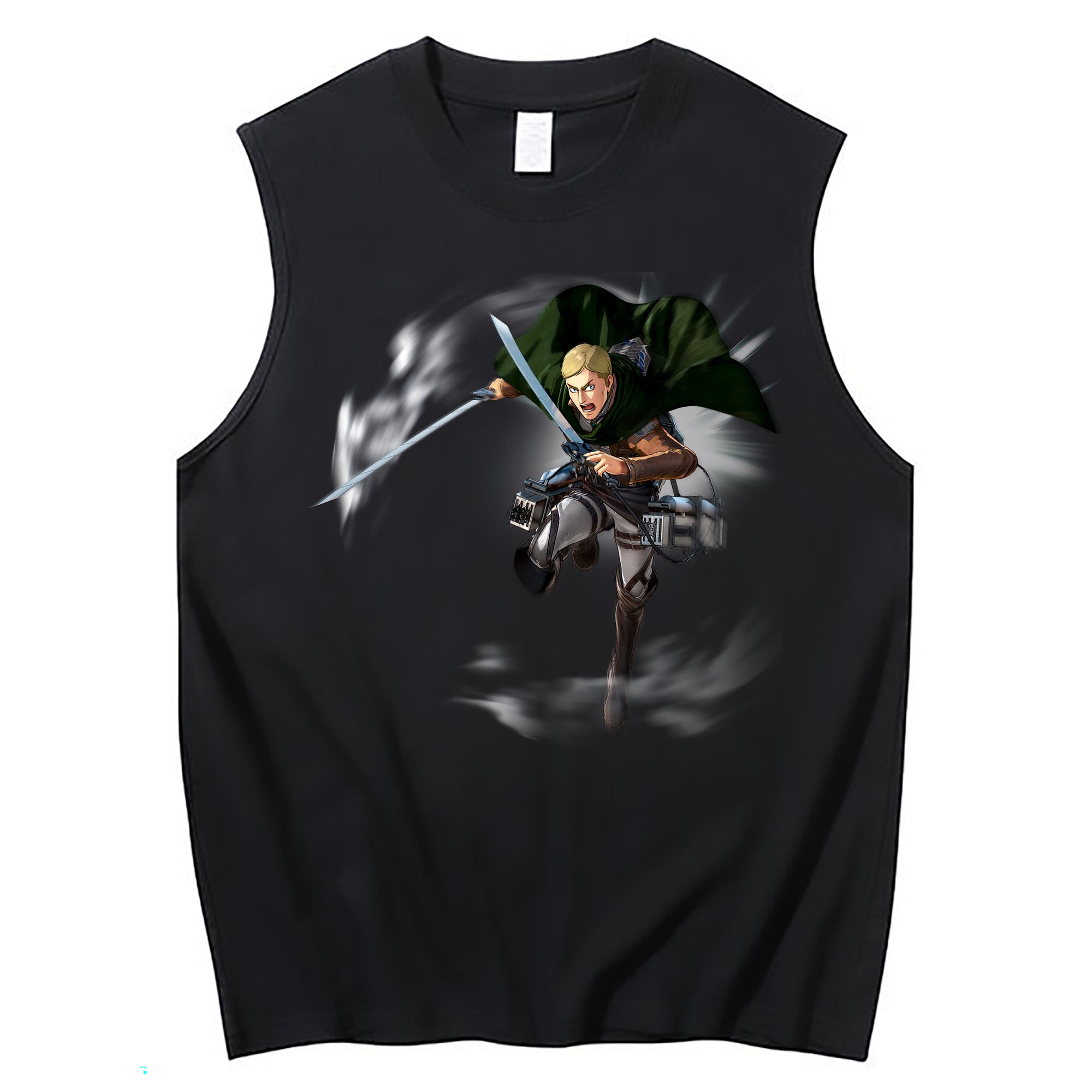 （画像用） 進撃の巨人 エルヴィン・スミス Attack on Titan Erwin Smith コットン100％タンクトップ（フロントプリント）