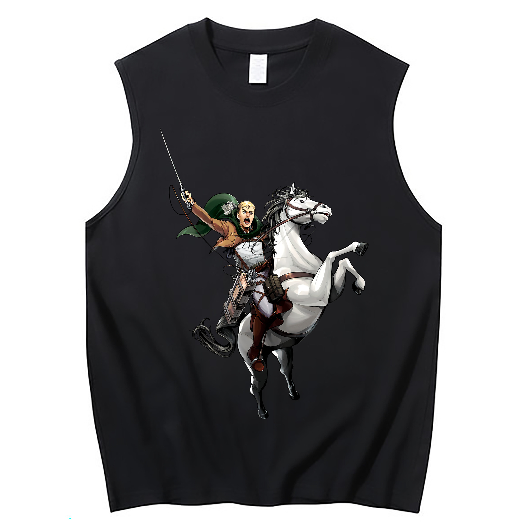 （画像用） 進撃の巨人 エルヴィン・スミス Attack on Titan Erwin Smith コットン100％タンクトップ（フロントプリント）