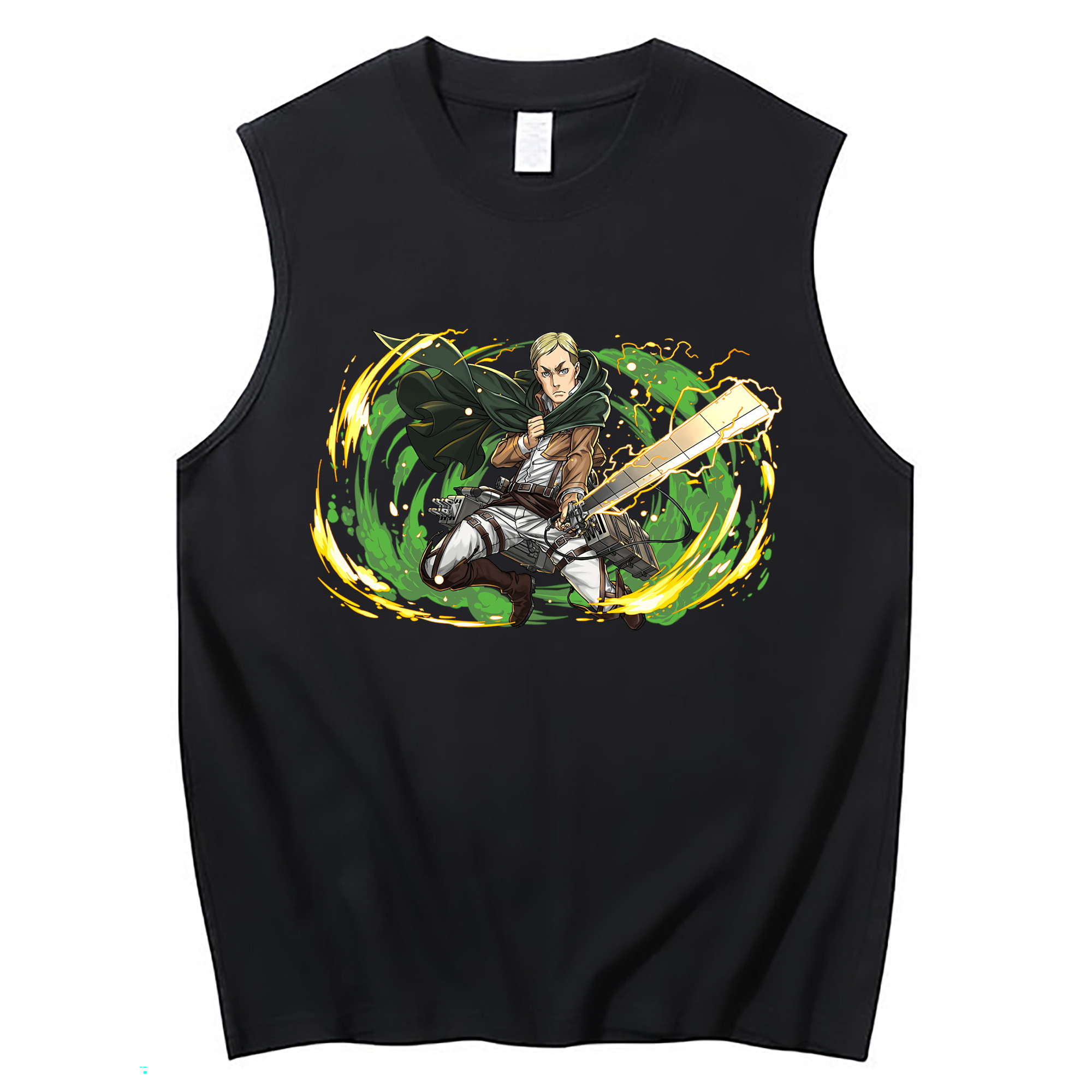 （画像用） 進撃の巨人 エルヴィン・スミス Attack on Titan Erwin Smith コットン100％タンクトップ（フロントプリント）