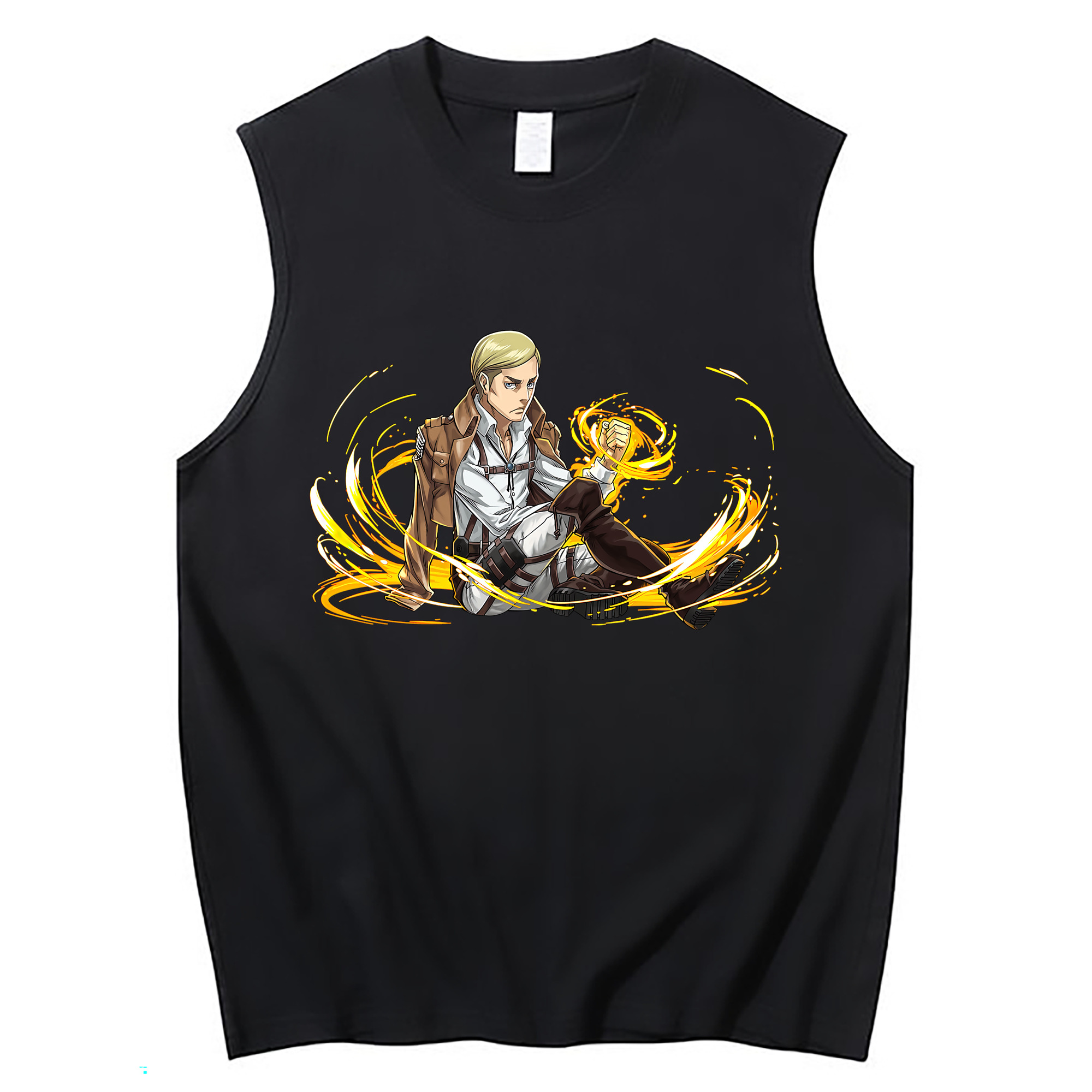 （画像用） 進撃の巨人 エルヴィン・スミス Attack on Titan Erwin Smith コットン100％タンクトップ（フロントプリント）