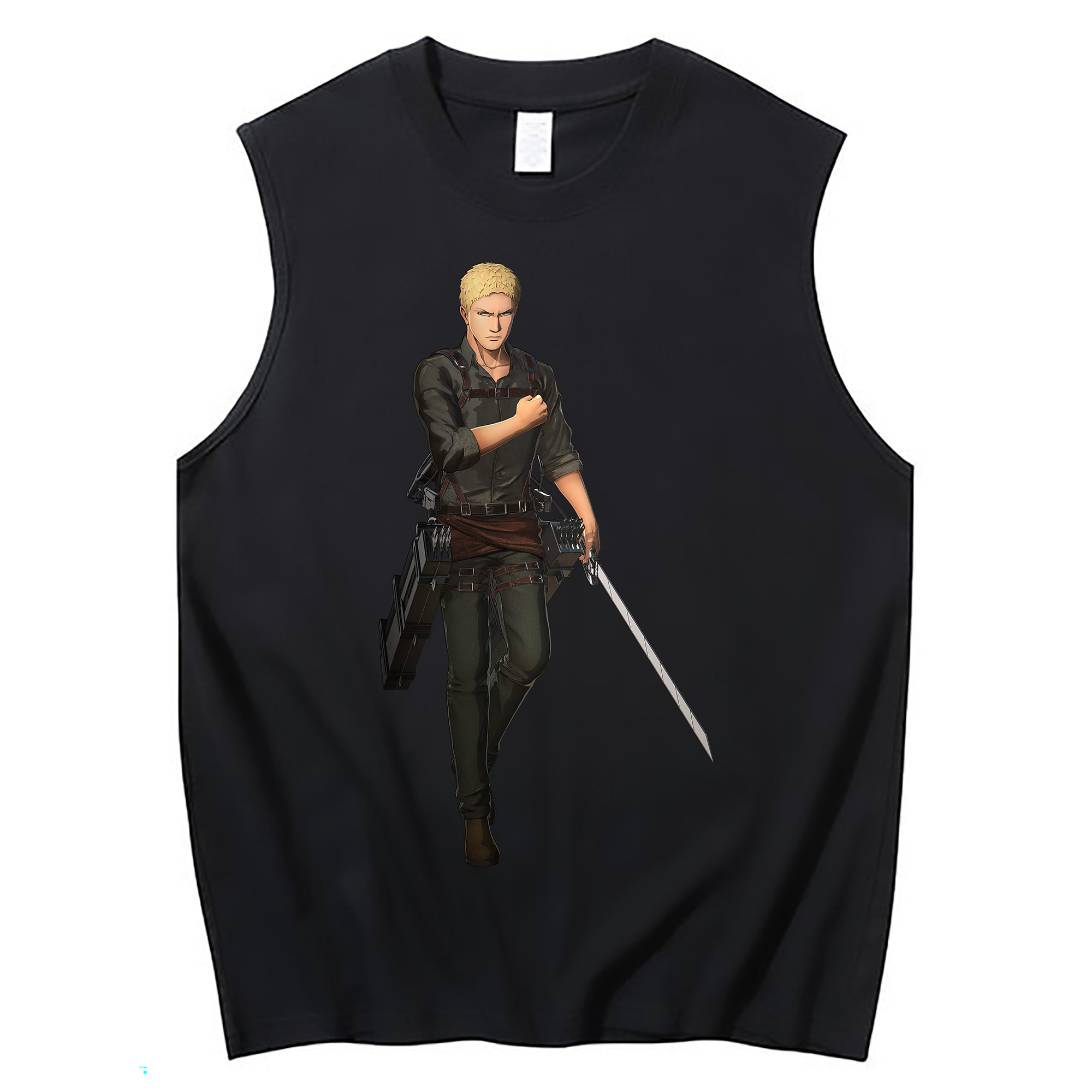 （画像用） 進撃の巨人 ライナー・ブラウン Attack on Titan Reiner Braun コットン100％タンクトップ（フロントプリント）