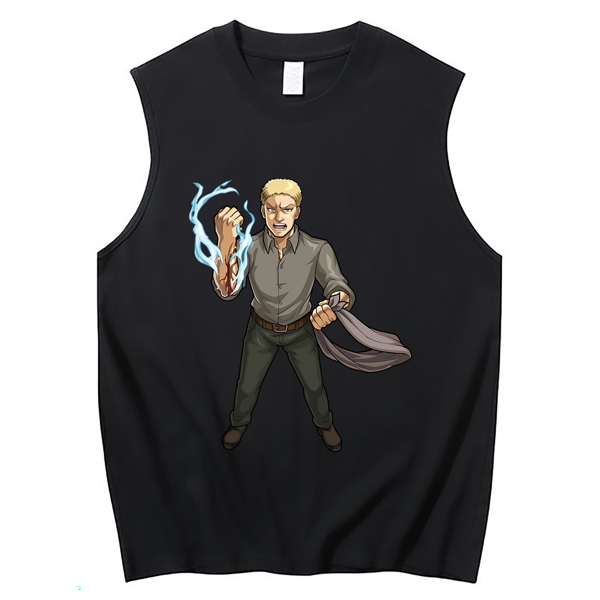 （画像用） 進撃の巨人 ライナー・ブラウン Attack on Titan Reiner Braun コットン100％タンクトップ（フロントプリント）