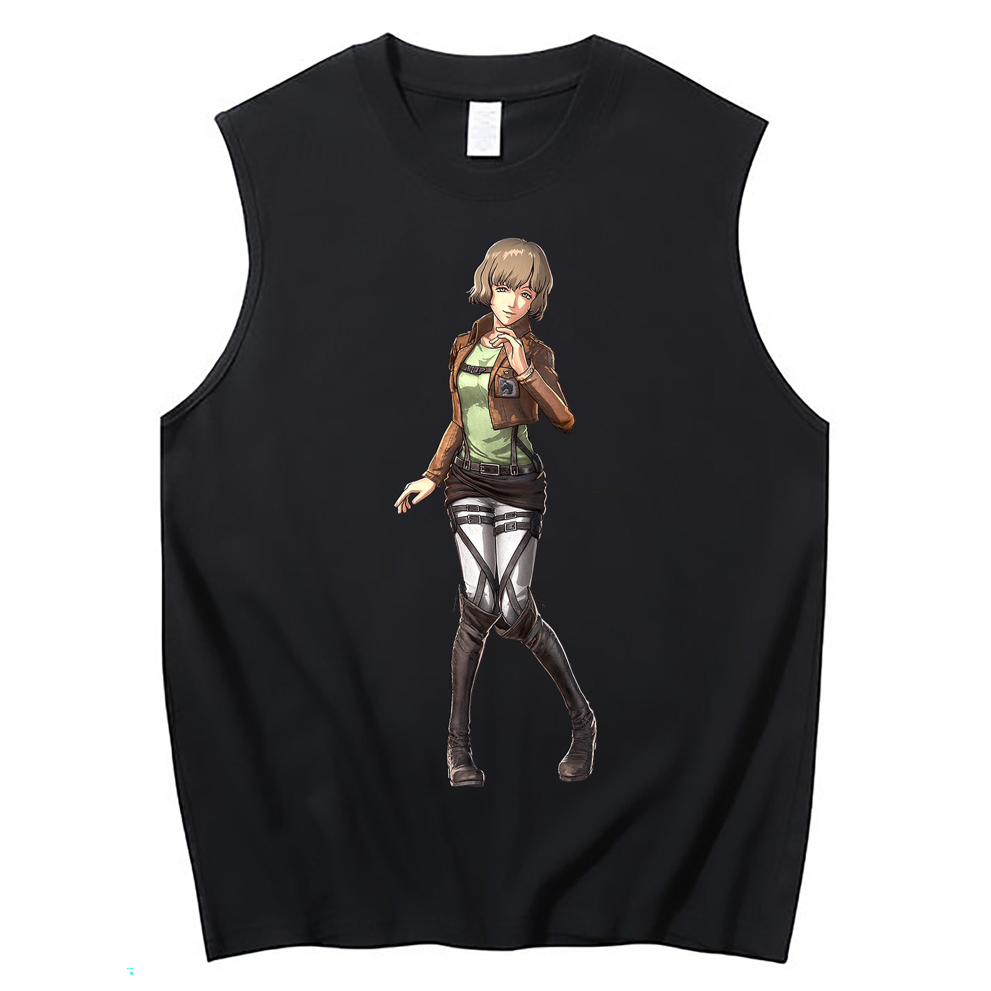 （画像用） 進撃の巨人 ヒツチ Attack on Titan Hitch コットン100％タンクトップ（フロントプリント）