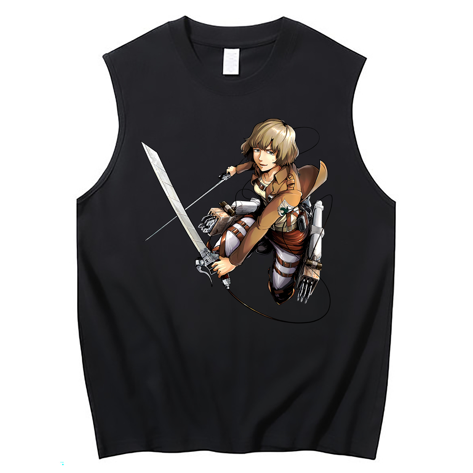 （画像用） 進撃の巨人 ヒツチ Attack on Titan Hitch コットン100％タンクトップ（フロントプリント）